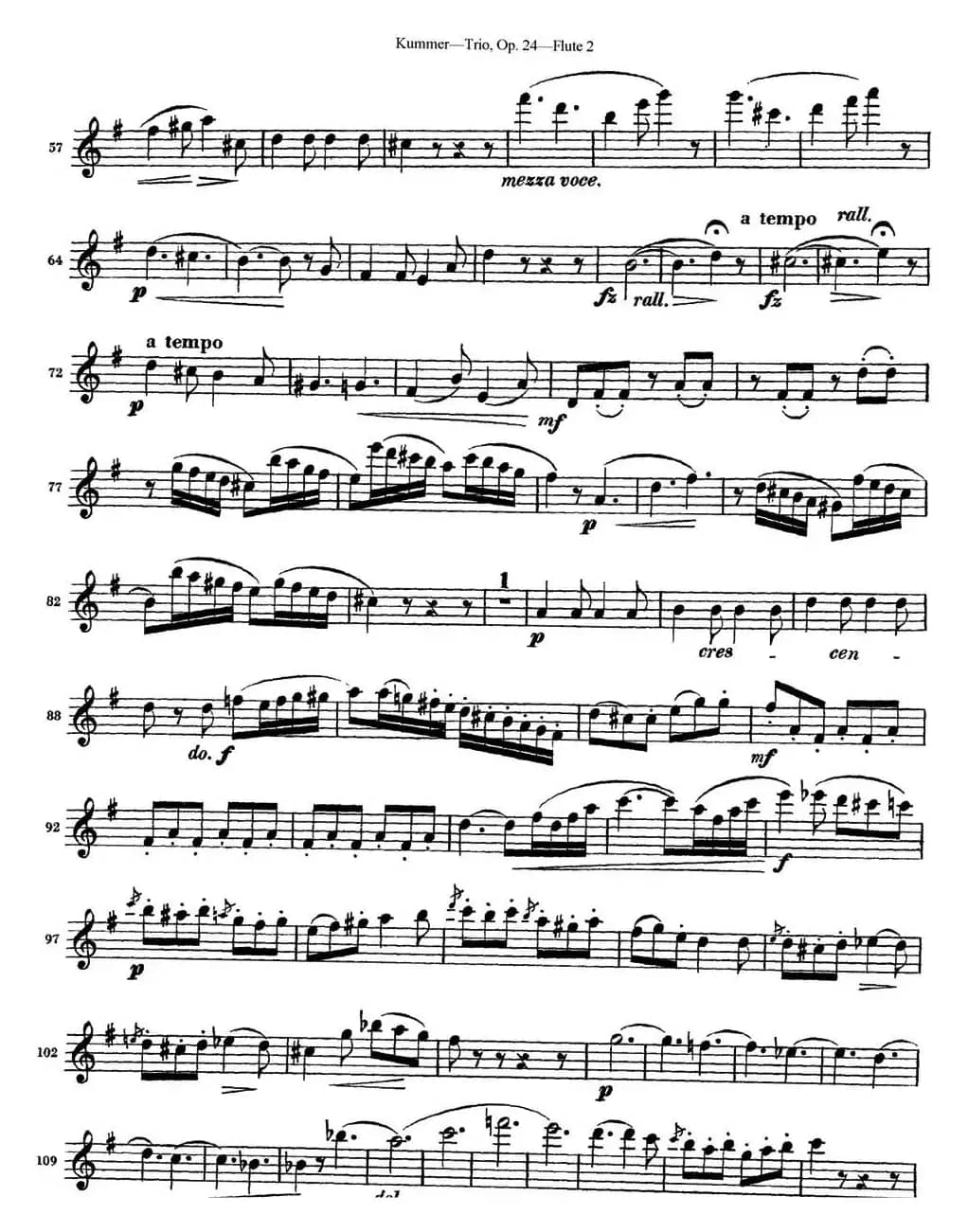 库默长笛三重奏Op.24（Flute 2）