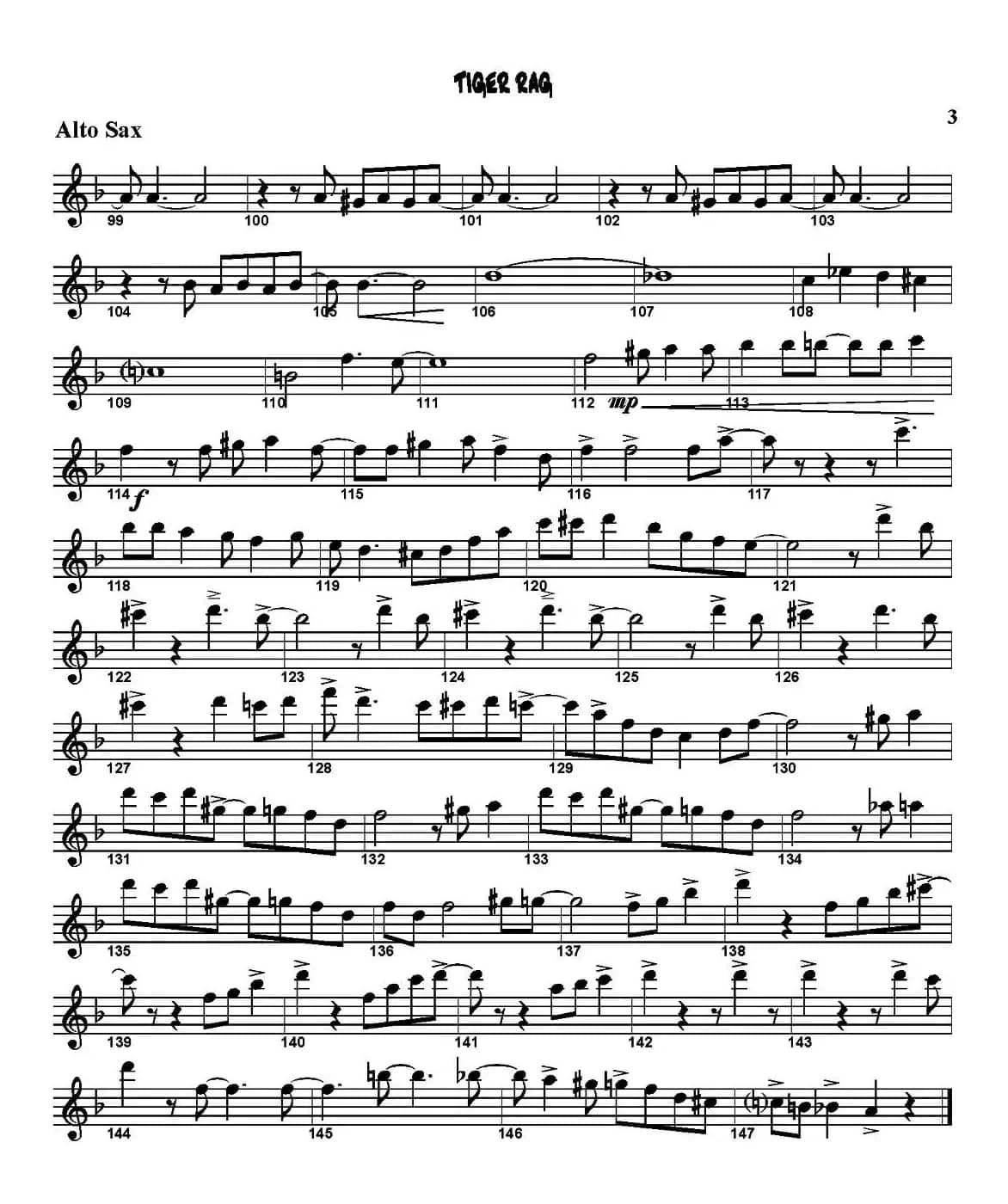 TIGER RAG（四重奏）