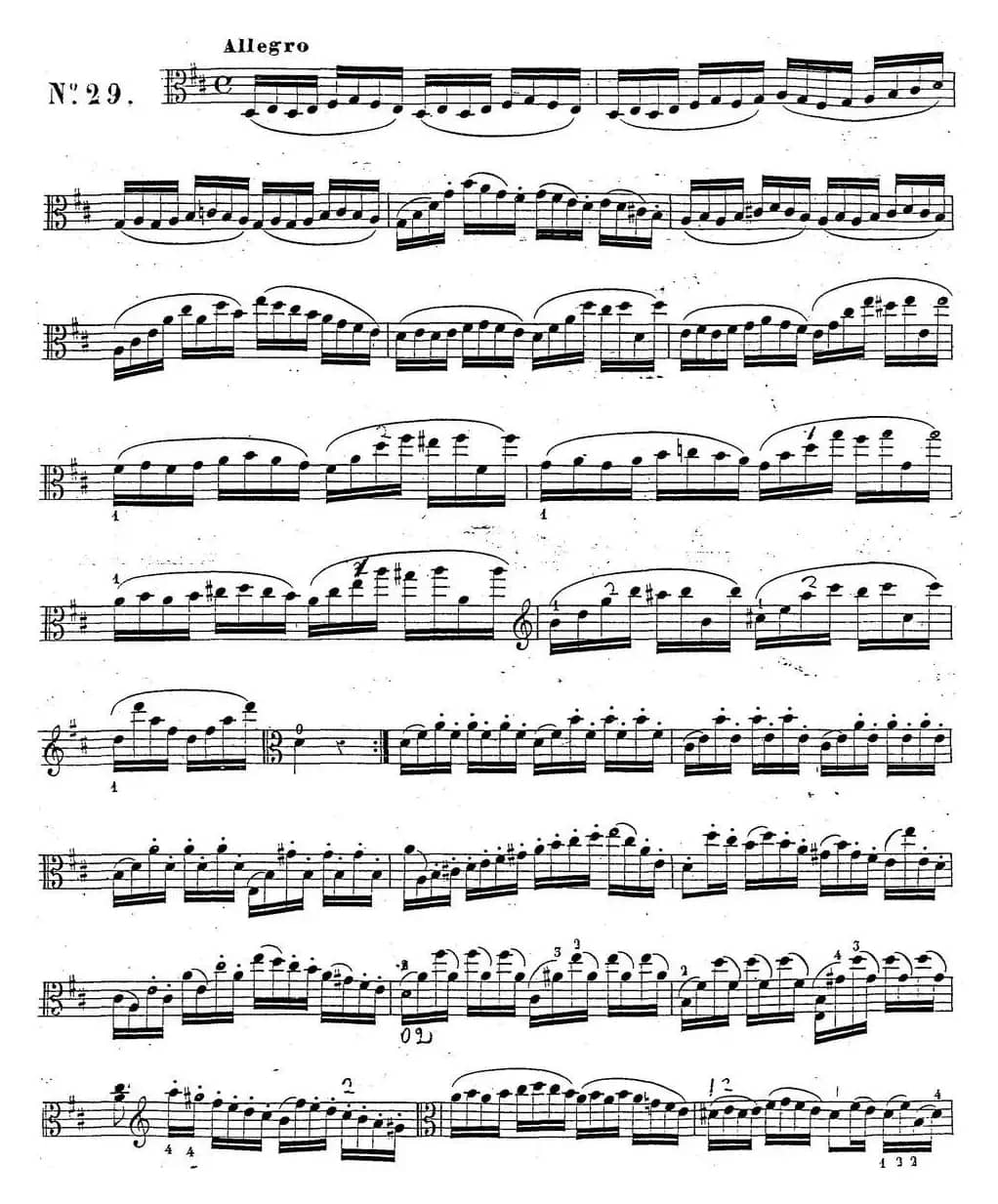 卡瓦利尼《中提琴演奏教程》练习曲