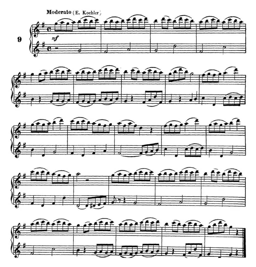 柯勒40首长笛提高练习曲OP.55（NO.9）