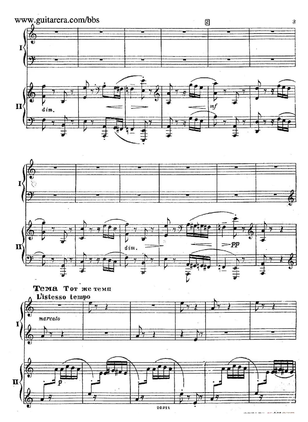 Rhapsody On A Theme Of Paganini Op.43（帕格尼尼主题狂想曲·双钢琴）（P1——20）