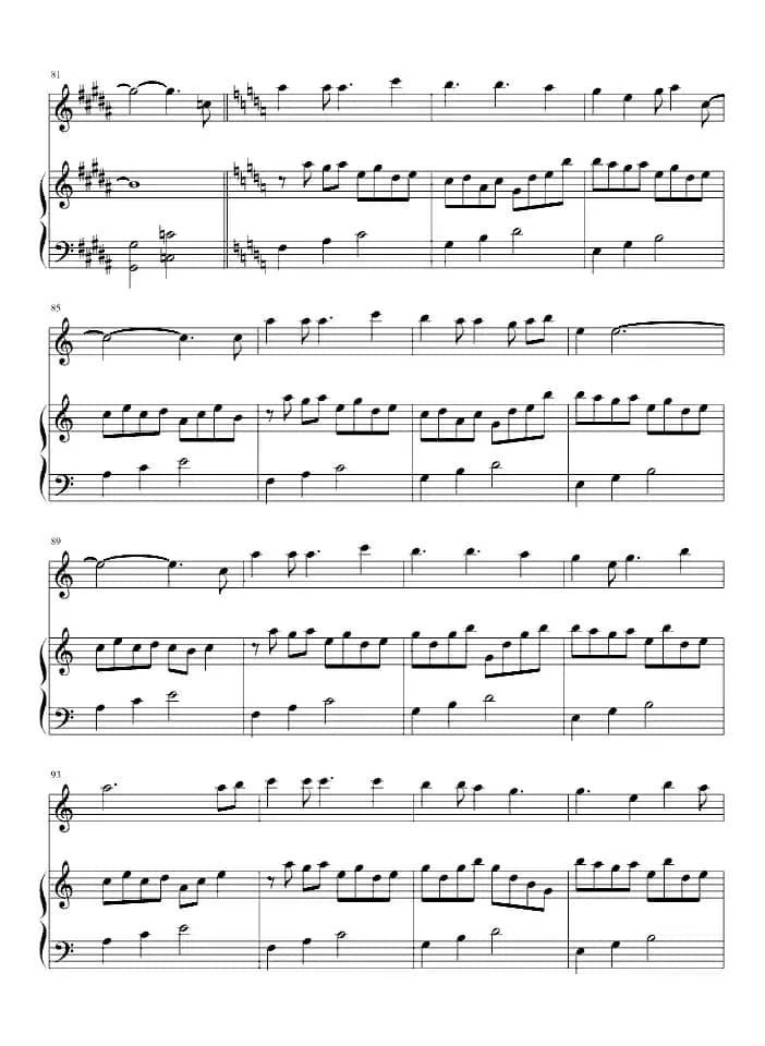 爱的供养（电视剧《宫》主题曲、长笛+钢琴）