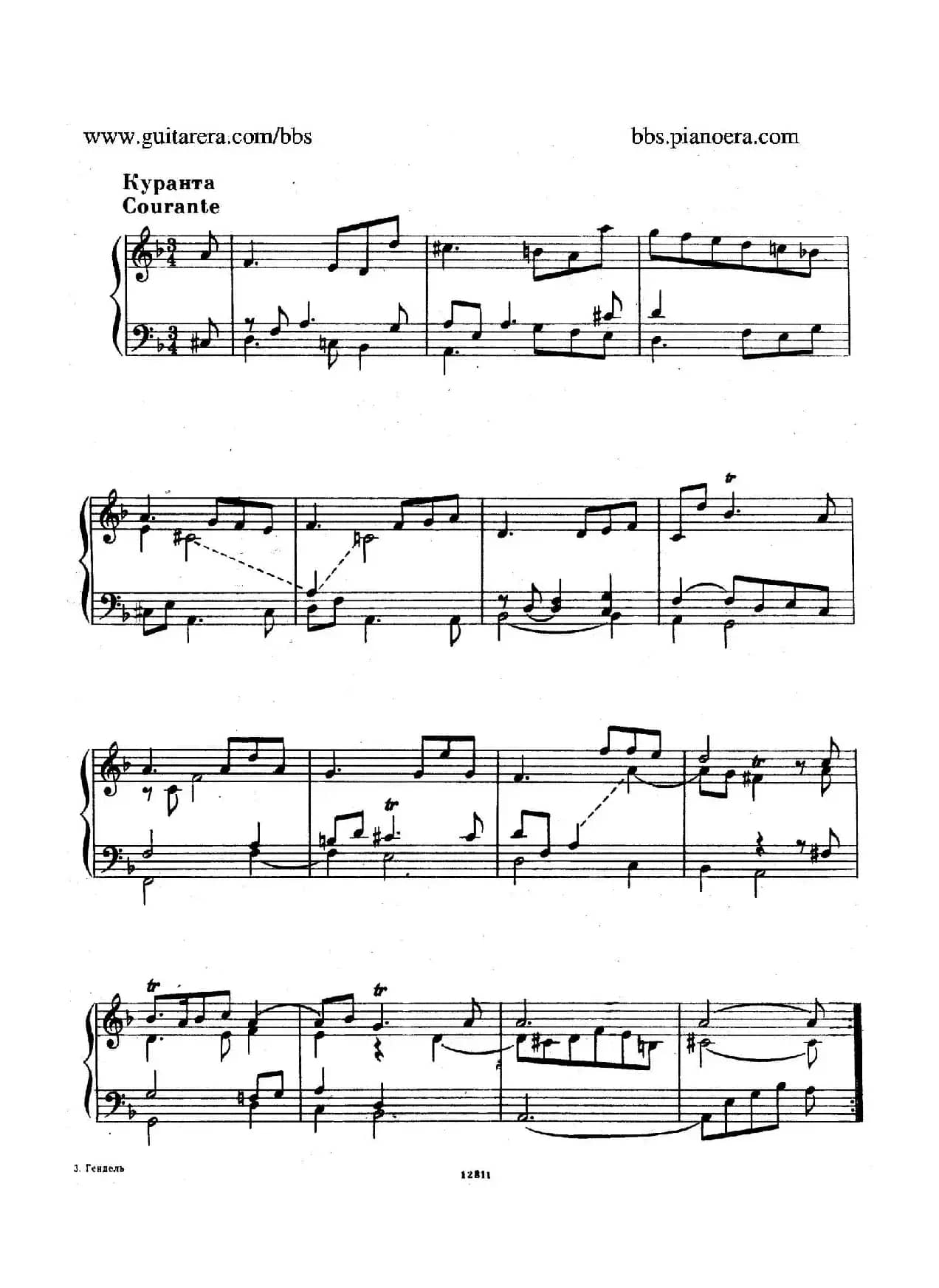 Suite No.3 in d Minor HWV 428（d小调第三组曲）