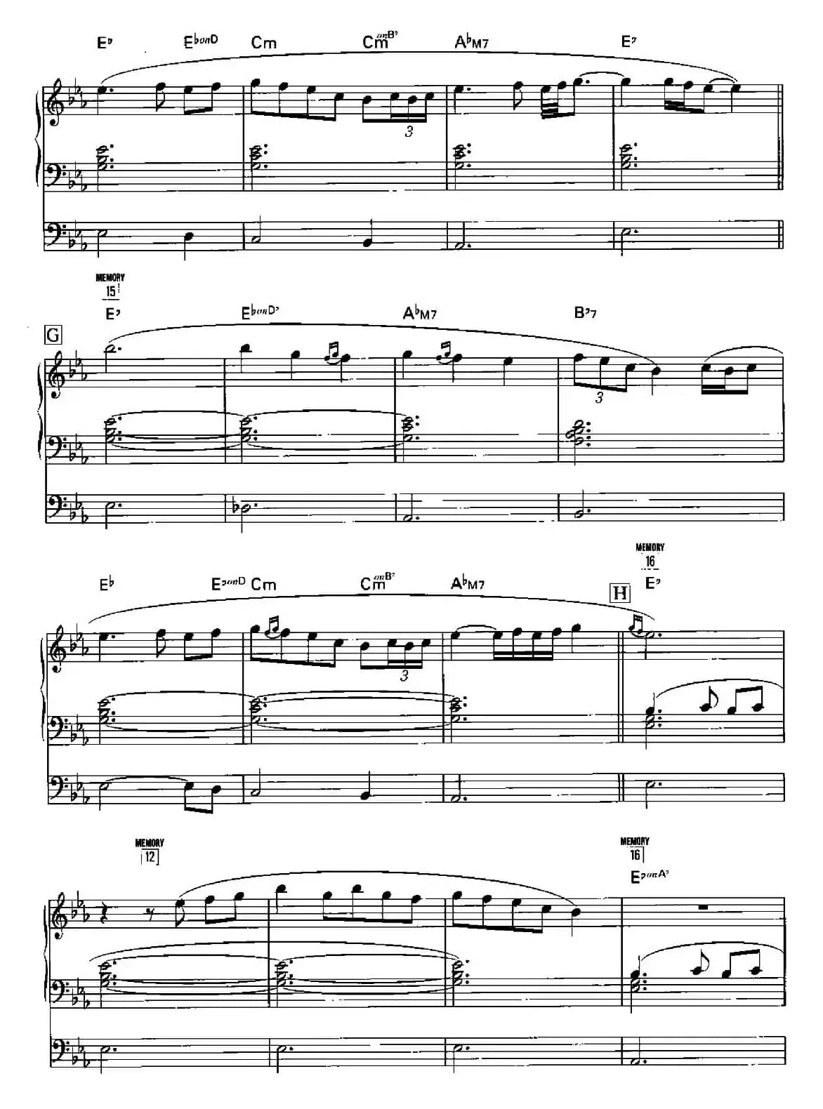 阿里郎（双排键电子琴谱）