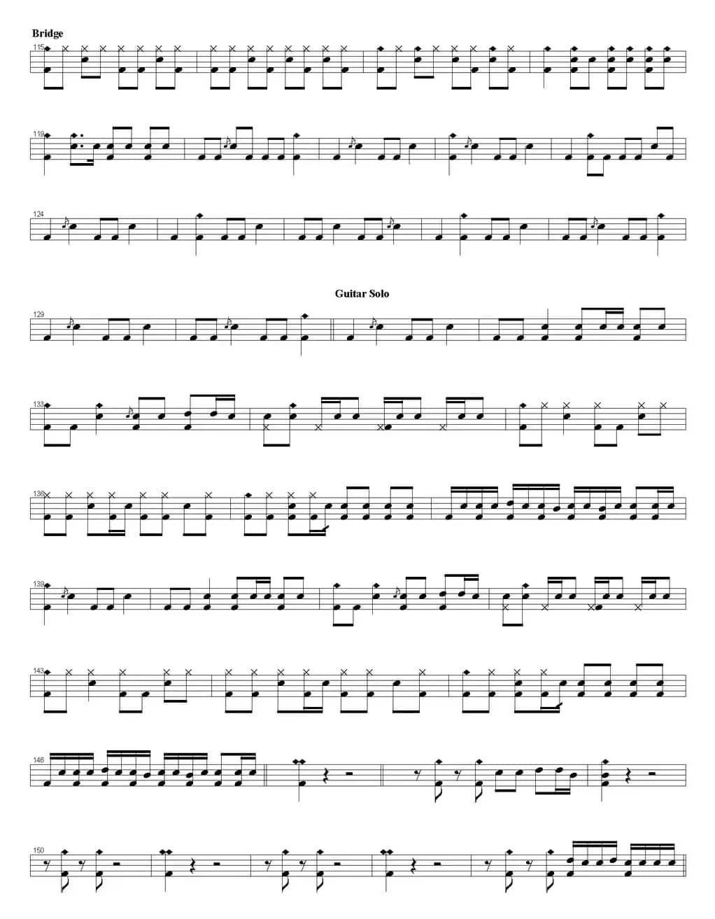 爵士鼓谱：Who - Won't get fooled again