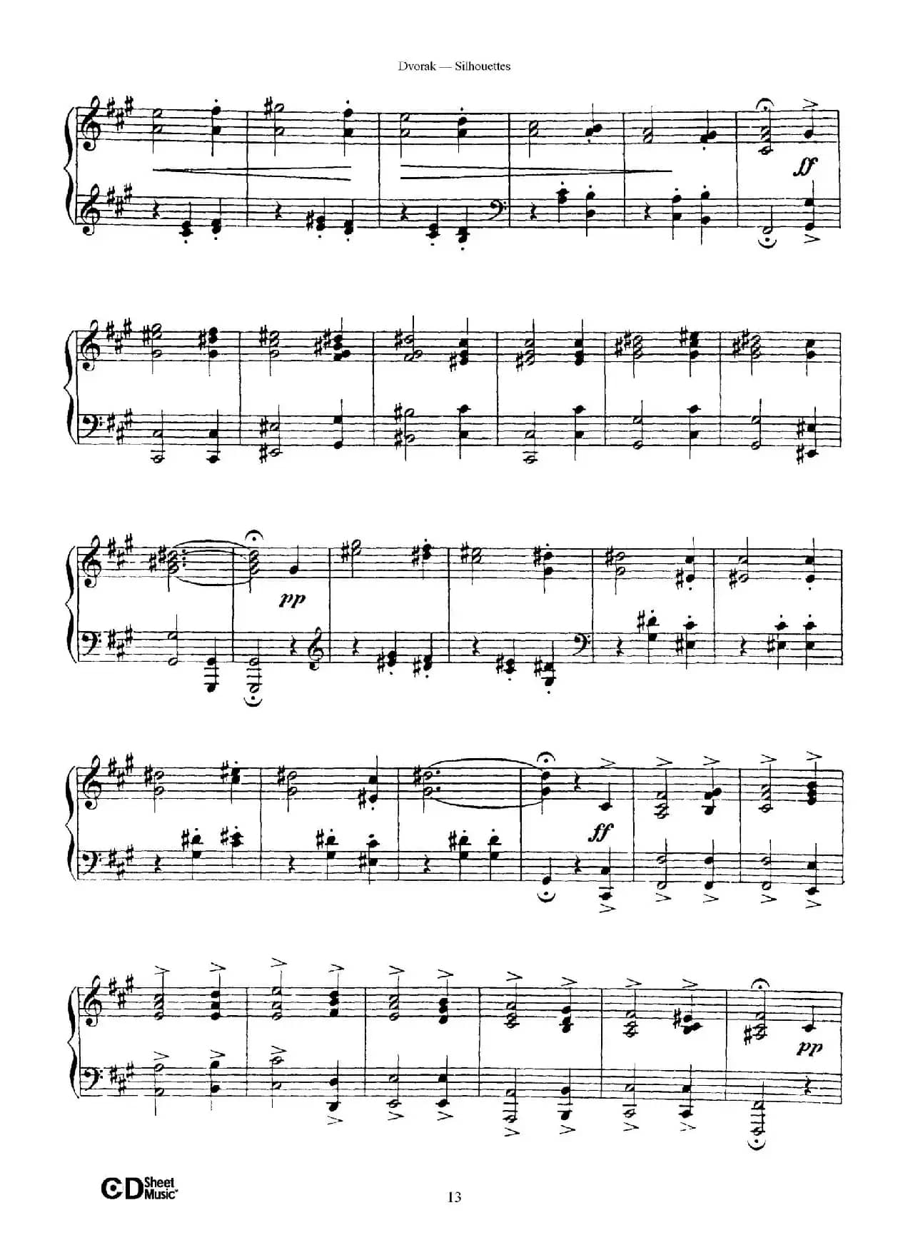 12 Silhouettes Op.8（12首剪影·5）