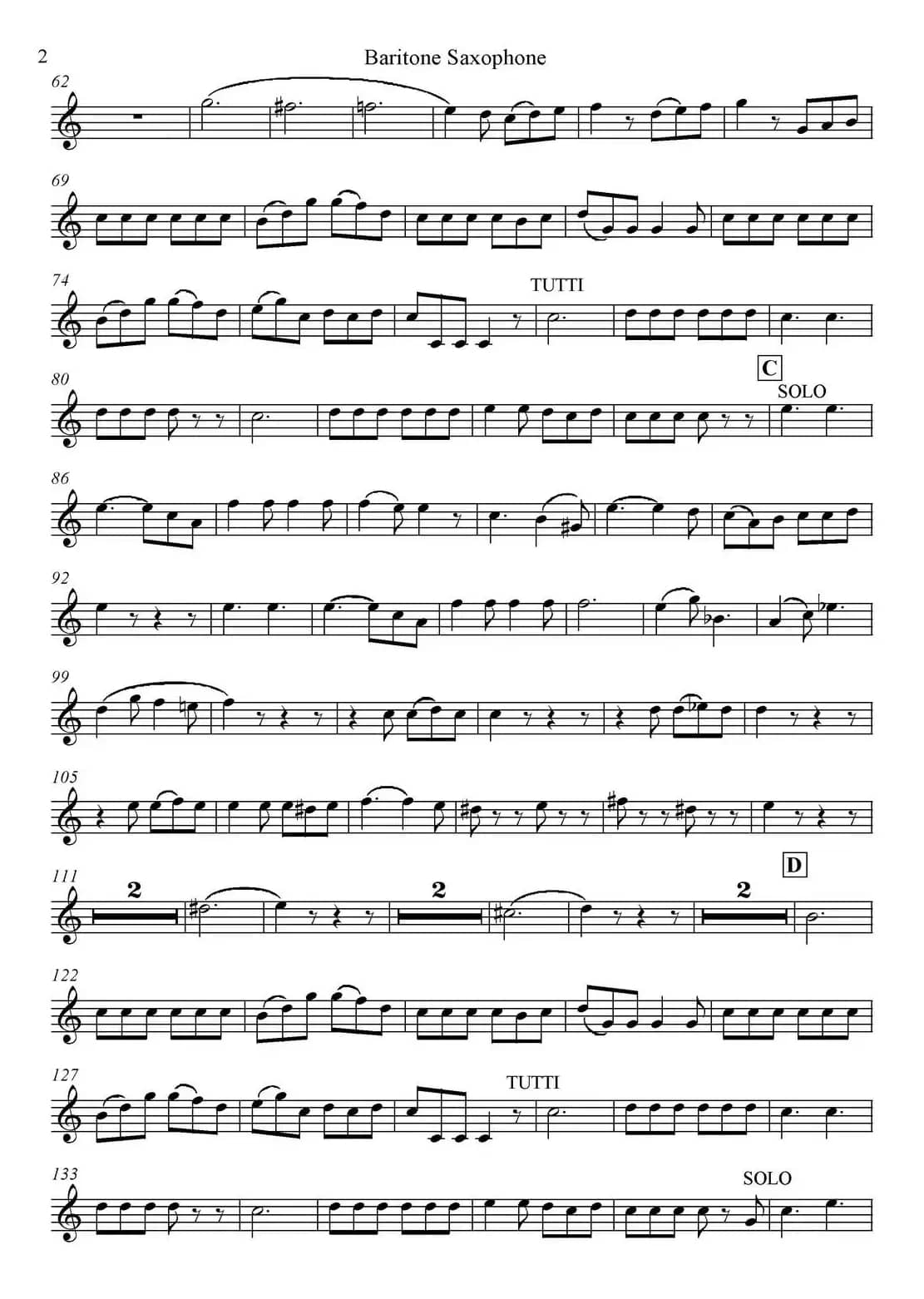 Mozart：Concerto KV495 No.4-3st Rondo 回旋曲（上低音萨克斯）