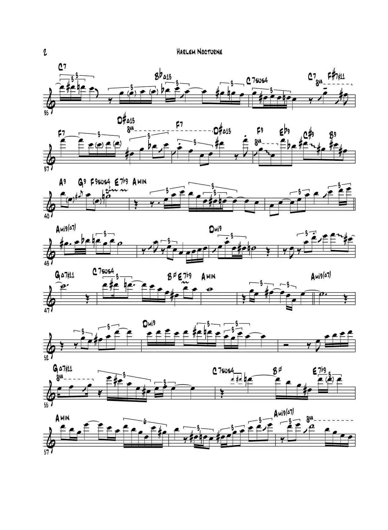 Harlem Nocturne（次中音萨克斯）