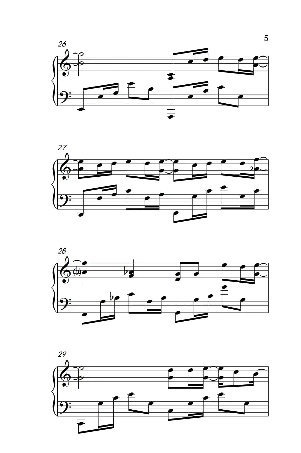 可惜没如果（《弹吧音教》制谱版）