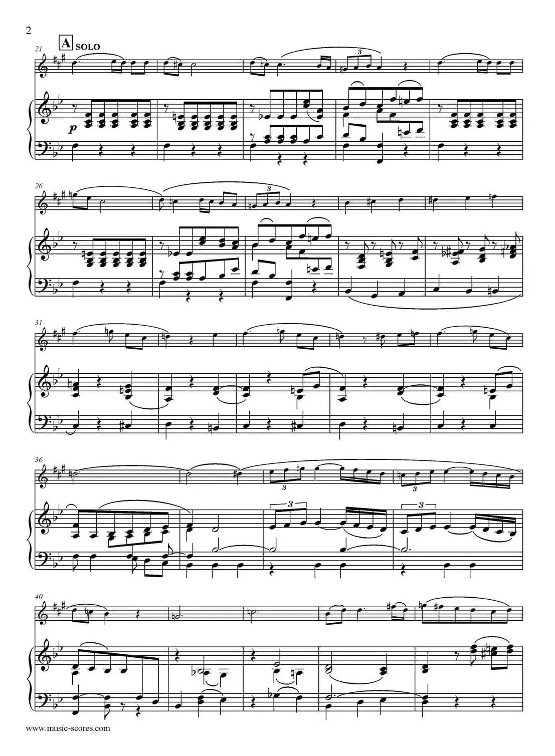 Mozart：Concerto KV495 No.4-2st（高音萨克斯+钢琴伴奏）