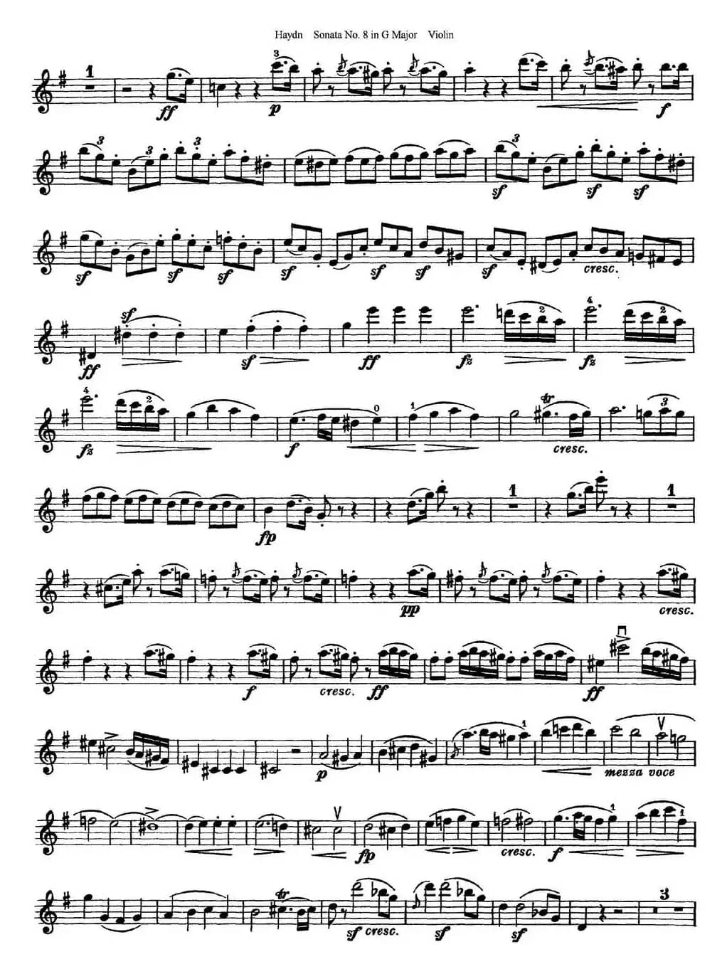 Violin Sonata No.8 in G Major