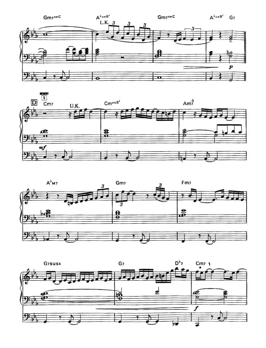 海沟（双排键电子琴谱）