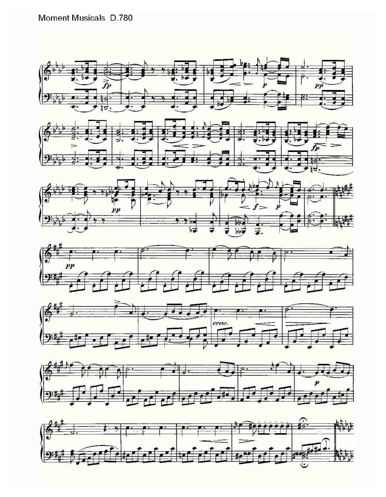 Moment Musicals D.780（6首音乐瞬间）