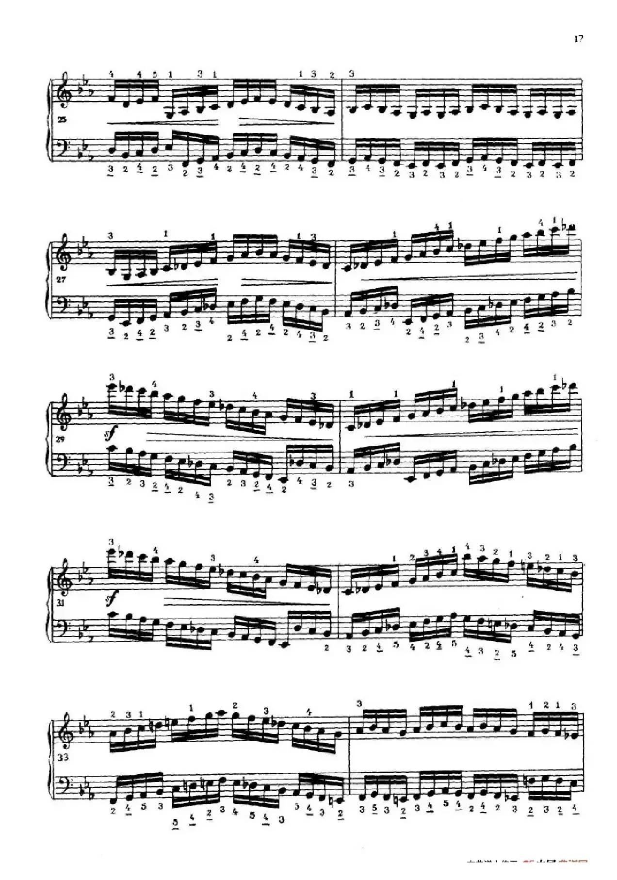 《车尔尼手风琴练习曲集》第Ⅳ册（第3——5首）