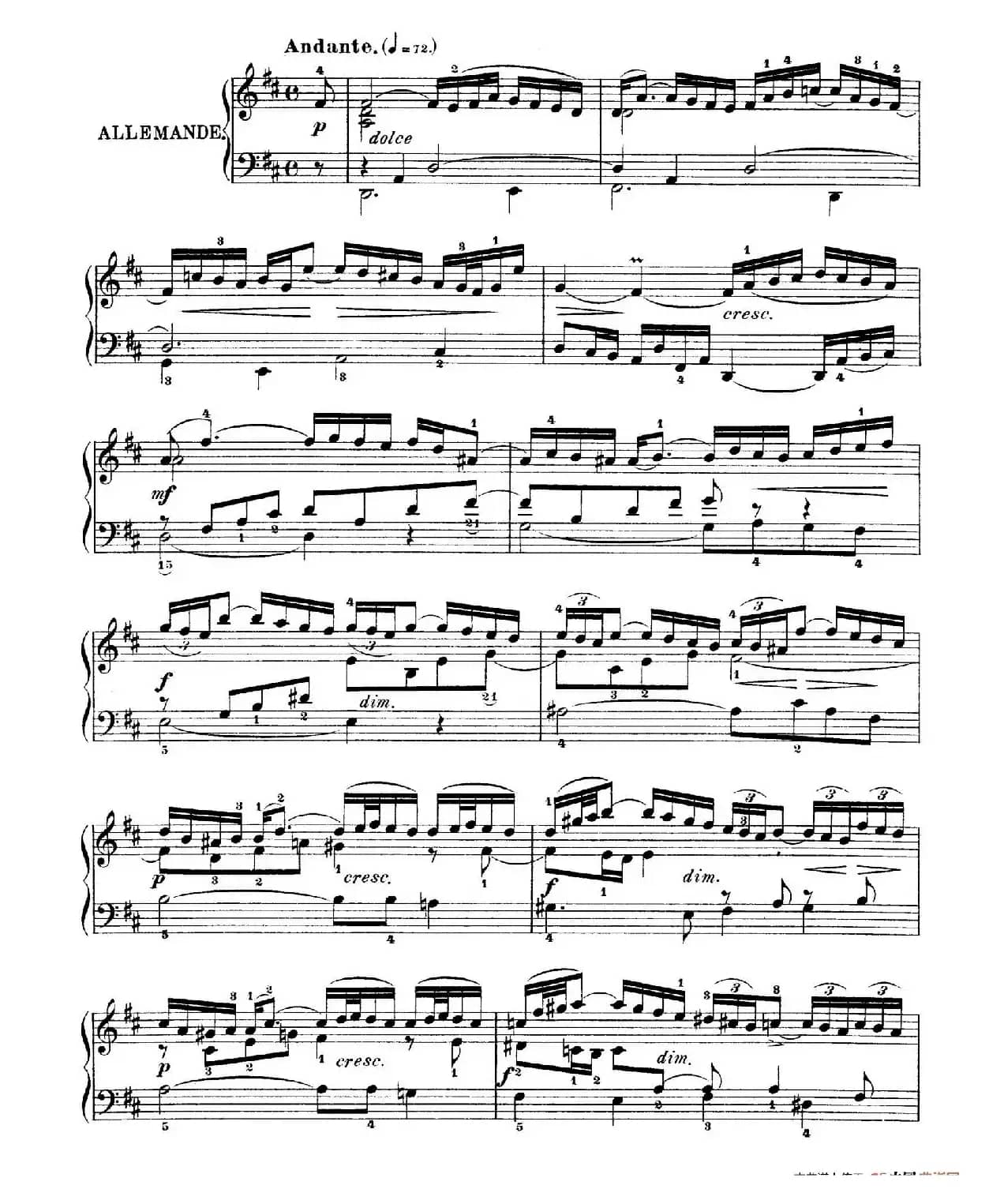 Six Partitas BWV 825-830（6首帕蒂塔·4）