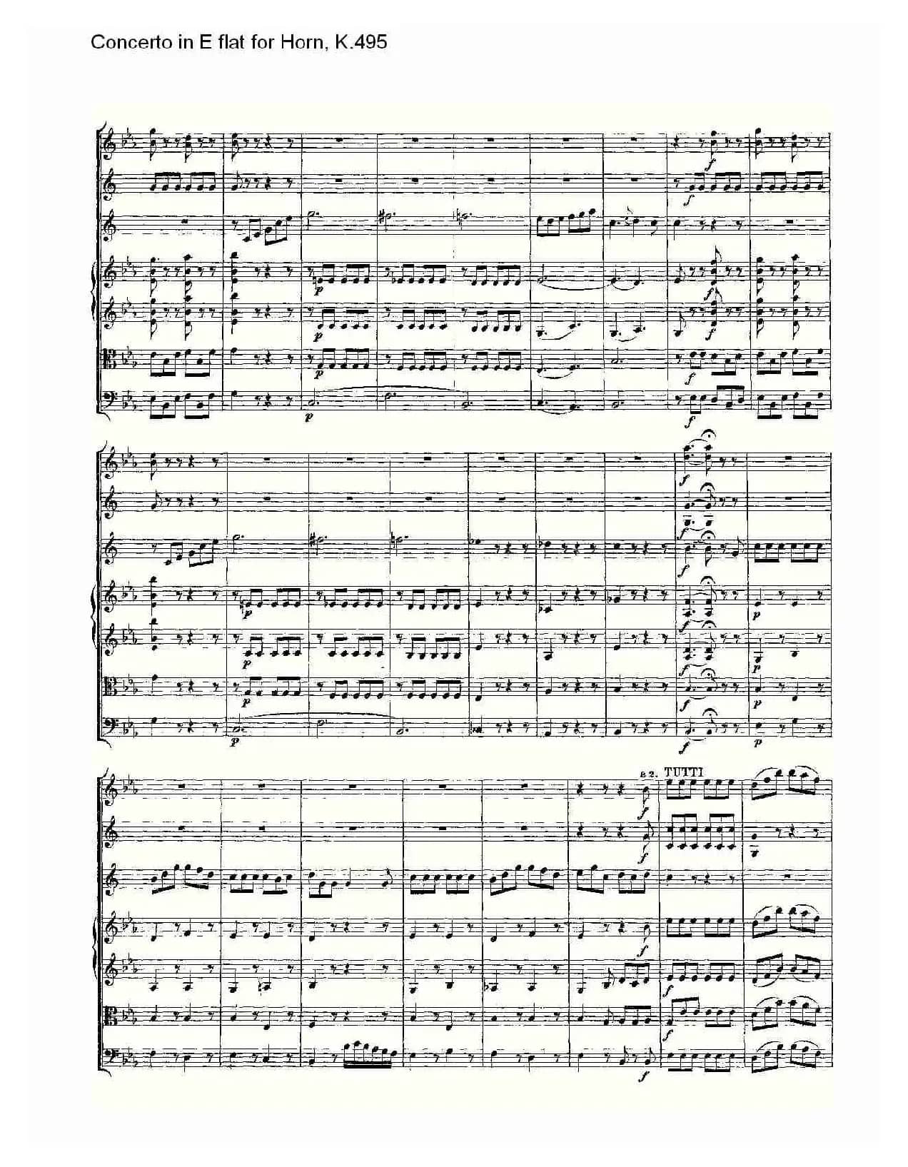 Concerto in E flat for Horn, K.495(Eb调法国号协奏曲, K.4)