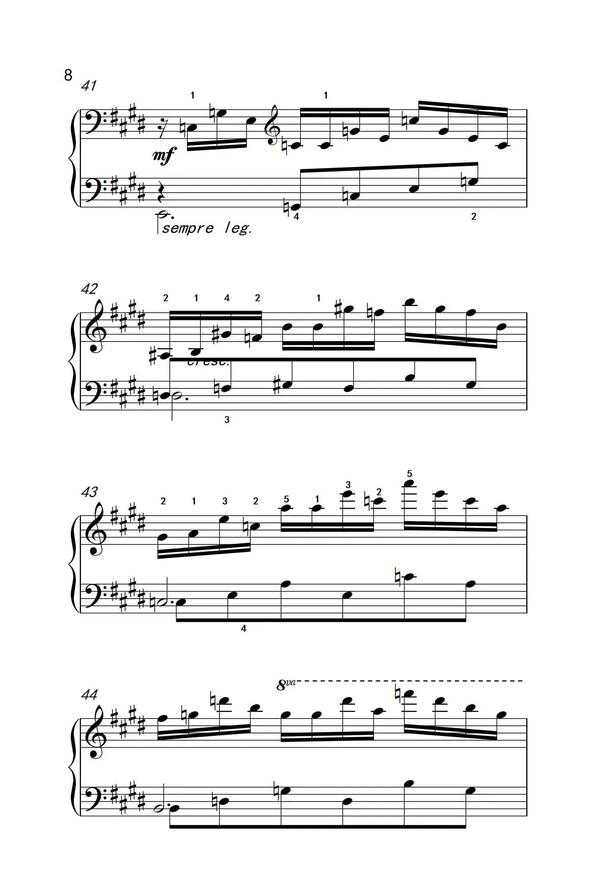 莫什科夫斯基 钢琴练习曲（第一首）