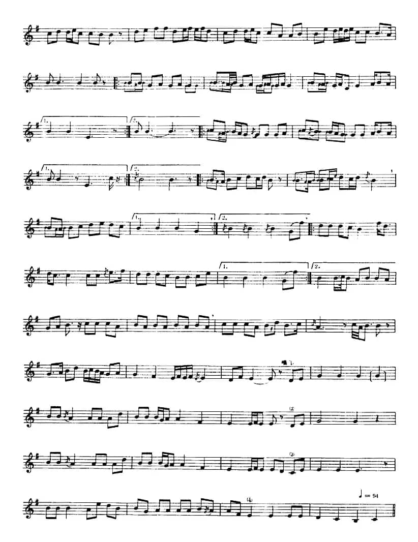 十二木卡姆：Ⅷ 乌夏克木卡姆 379——389（主旋律谱）