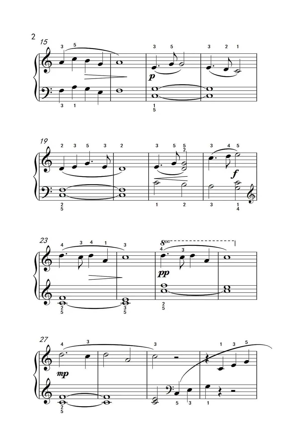 旋律（约翰·汤普森 成人钢琴教程 第一册）