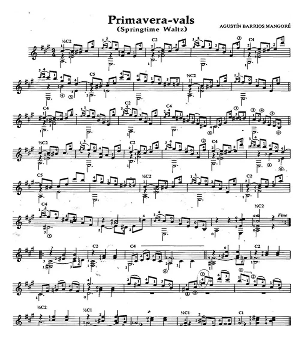 Primavera-vals（古典吉他）