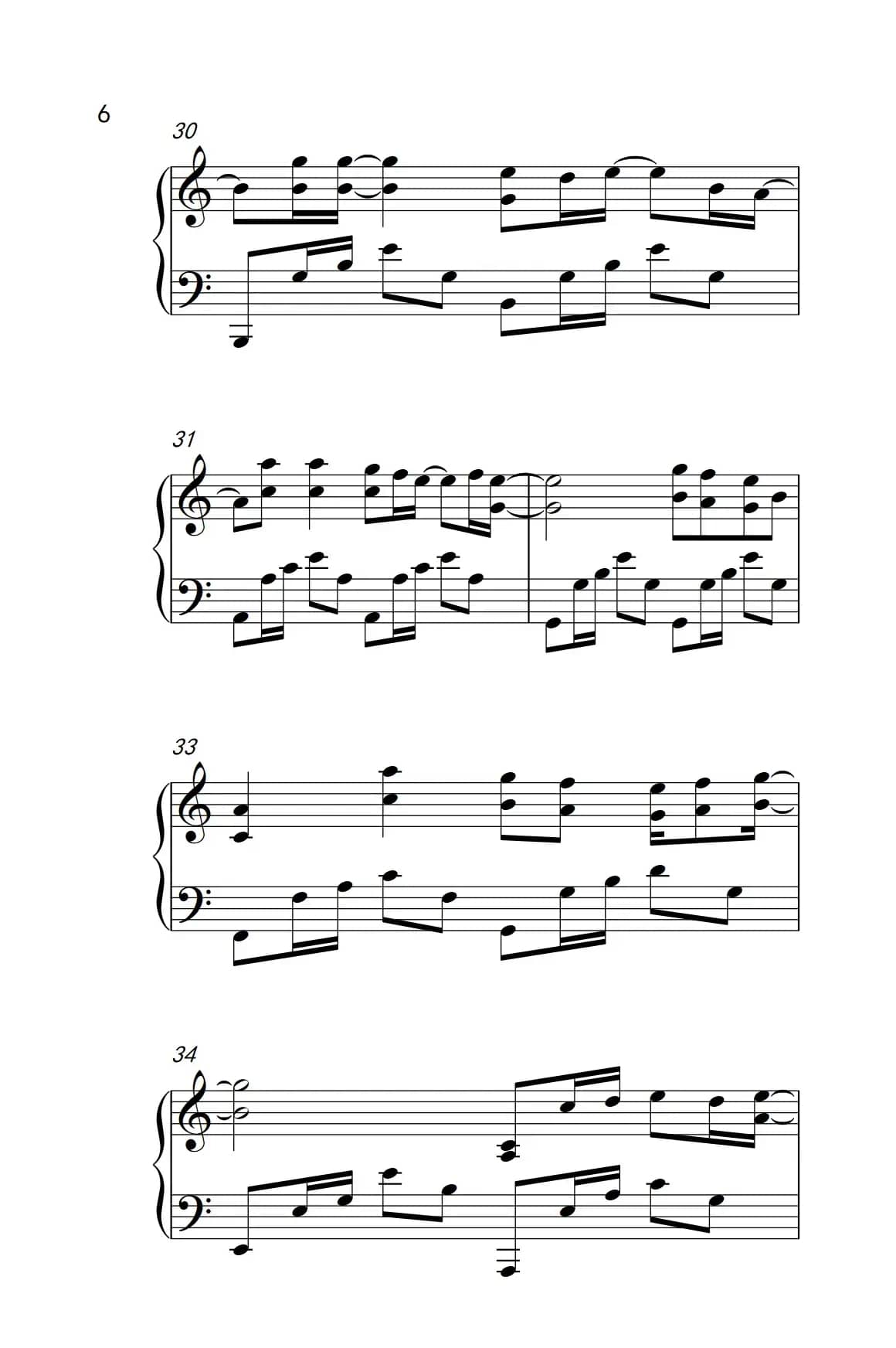 可惜没如果（《弹吧音教》制谱版）