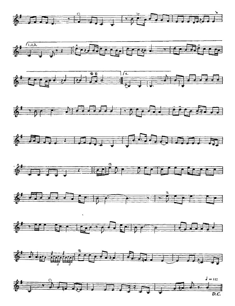 十二木卡姆：Ⅷ 乌夏克木卡姆 390——400（主旋律谱）