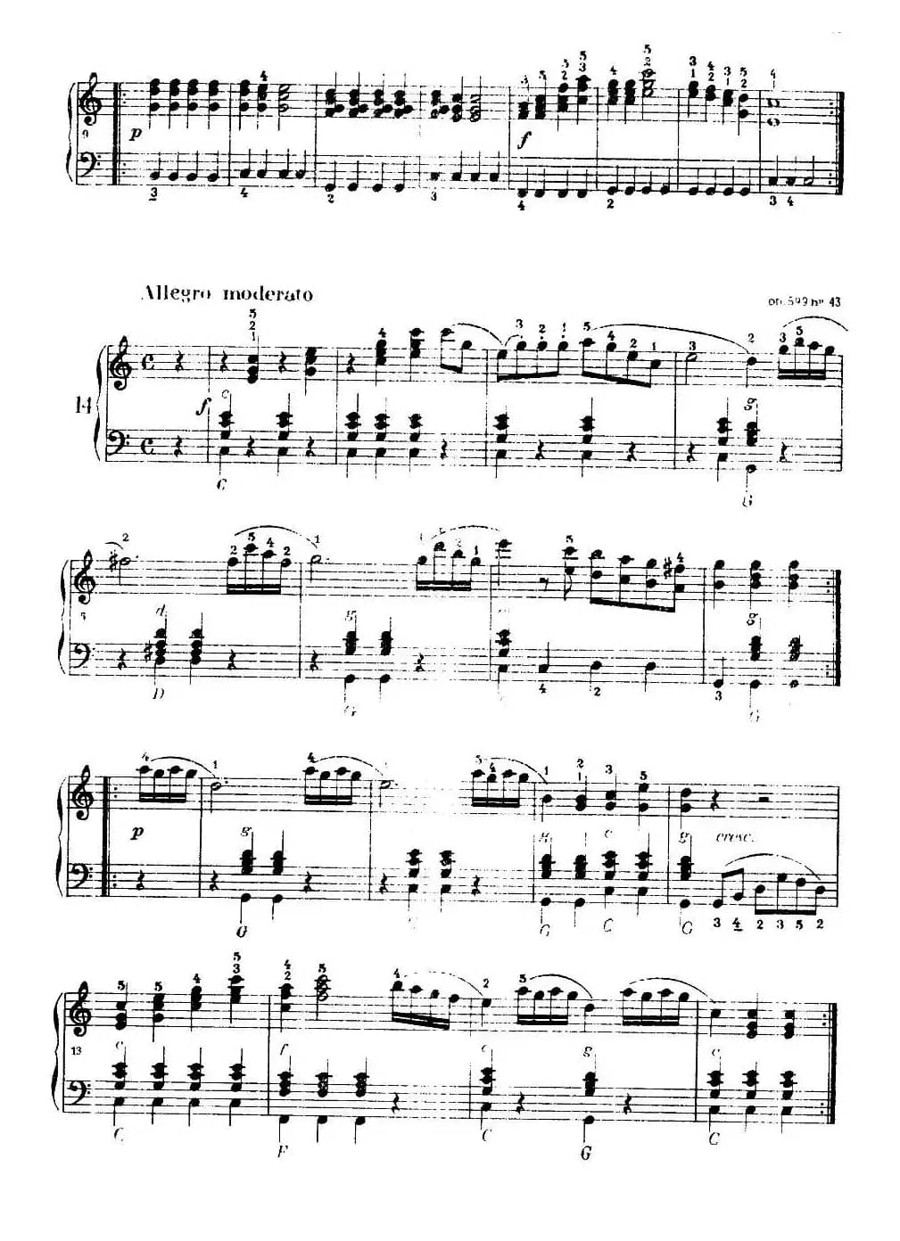 《车尔尼手风琴练习曲集》第Ⅰ册（第10—21首）