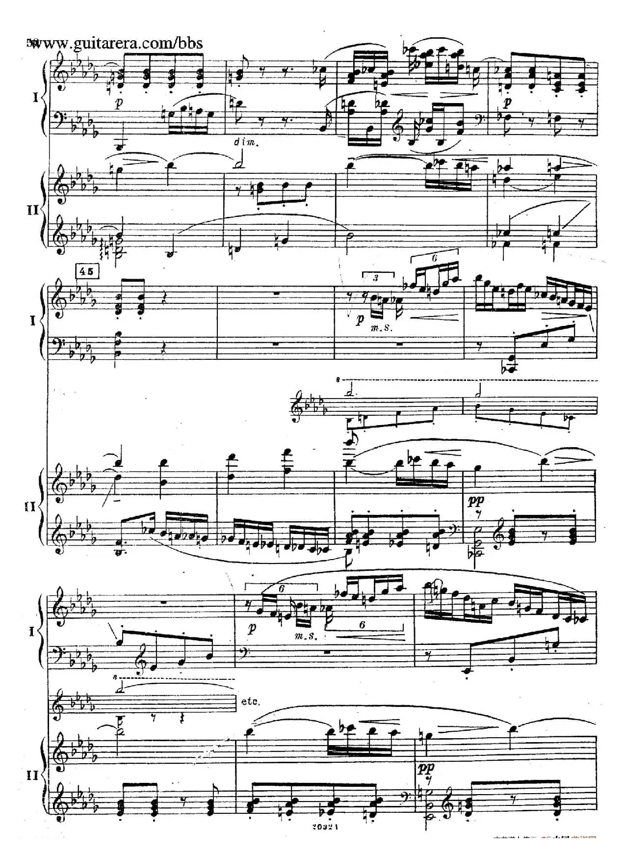Rhapsody On A Theme Of Paganini Op.43（帕格尼尼主题狂想曲·双钢琴）（P41——60）