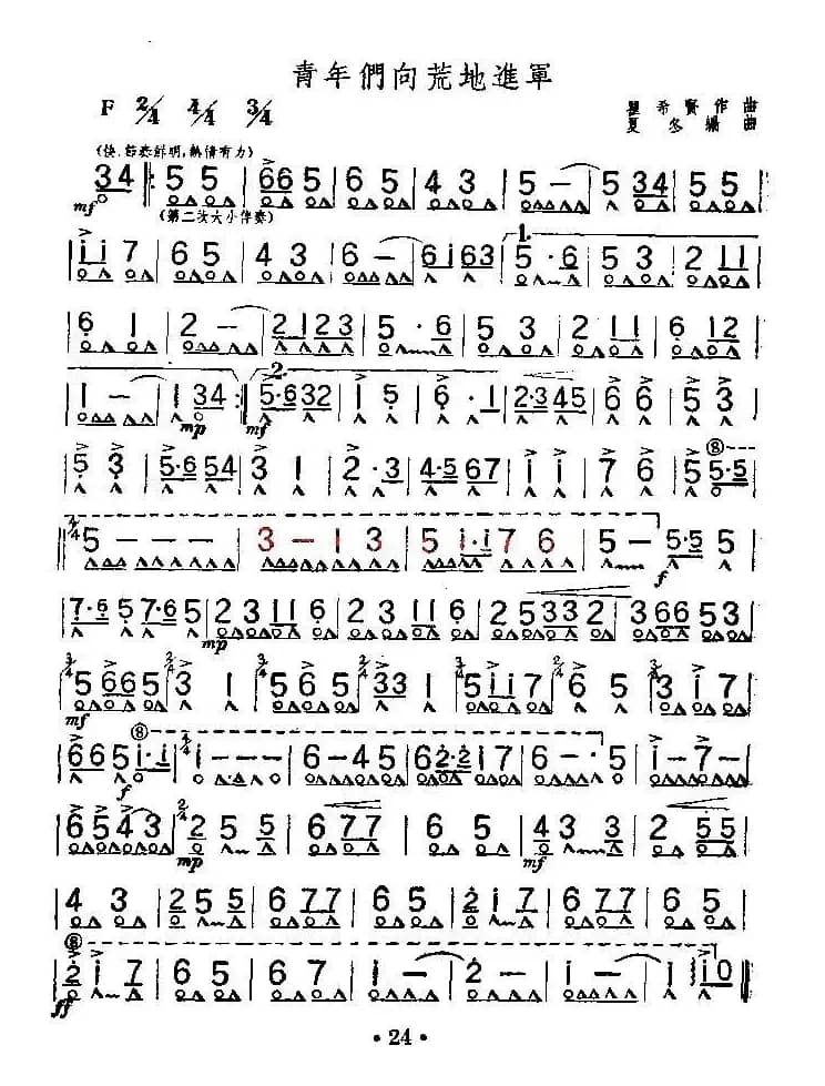 青年们向荒地进军