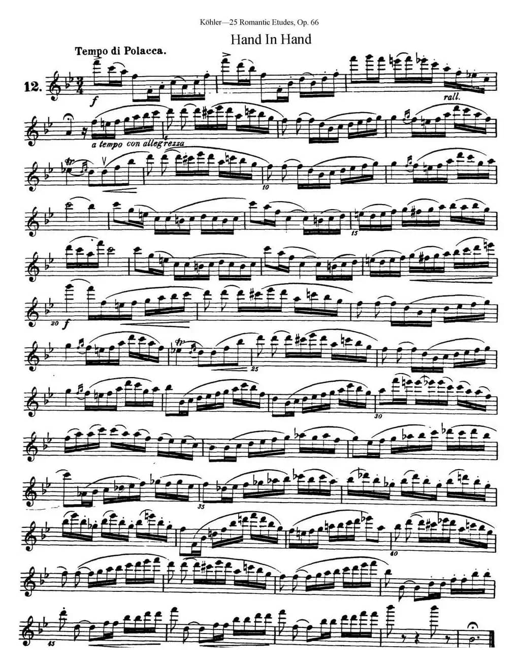 25首浪漫练习曲作品66号（NO.12）