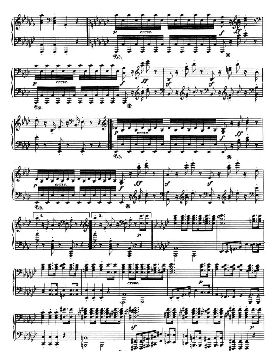 贝多芬钢琴奏鸣曲12 葬礼进行曲 降A大调 Op.26 A-flat major