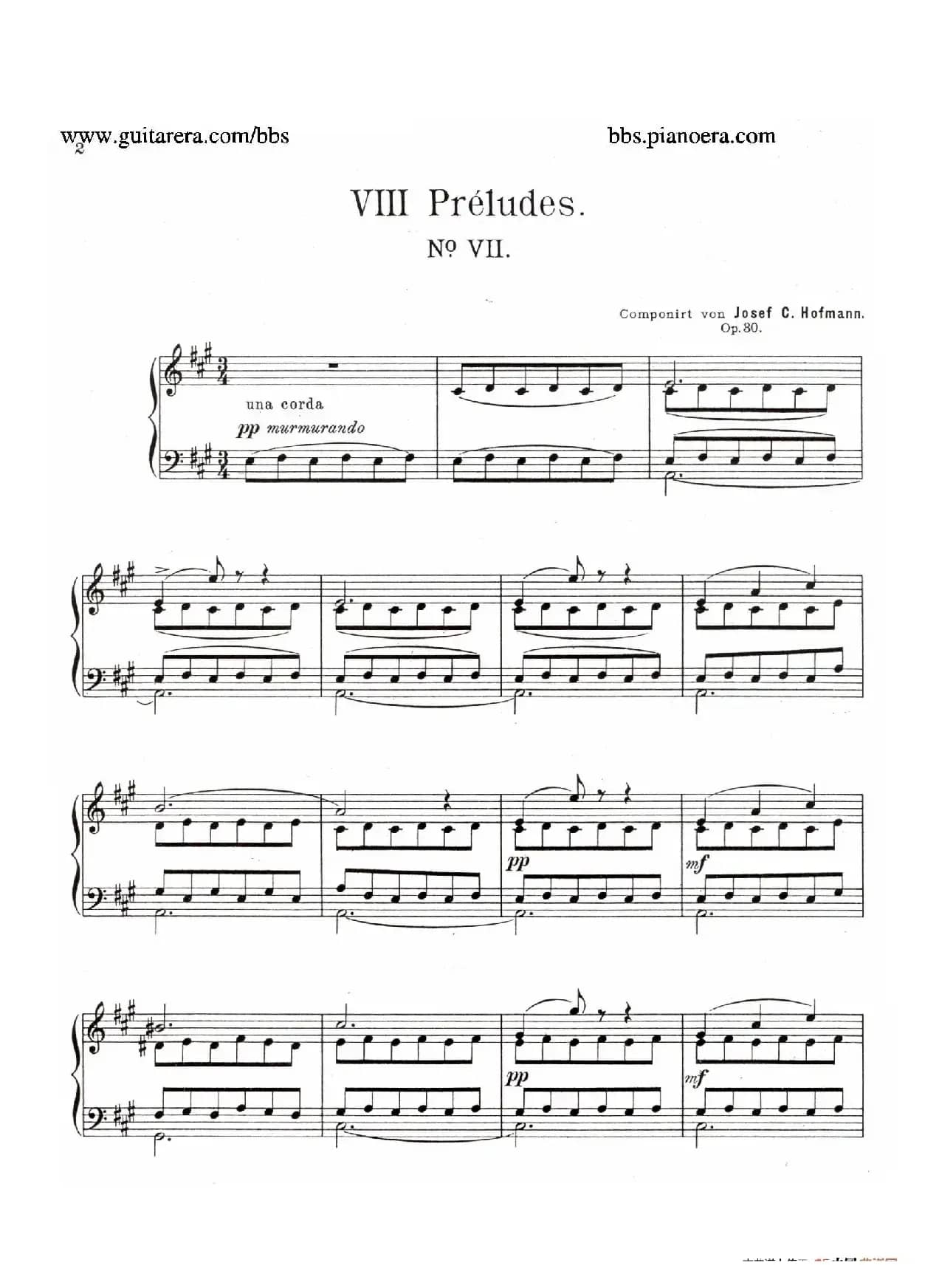 Eight Preludes Op.30(8首前奏曲 7. A大调)