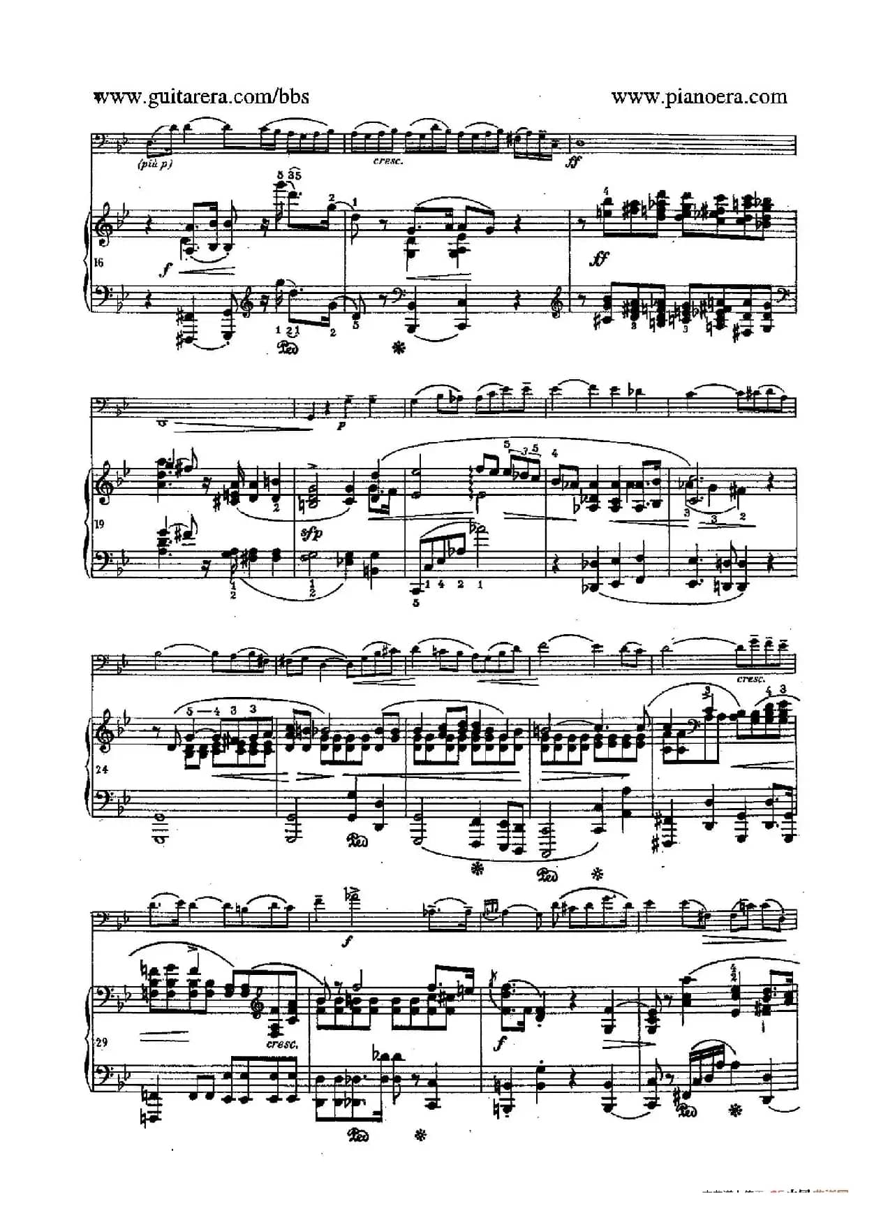 Sonata for Cello and Piano in g Minor Op.65（g小调大提琴奏鸣曲·大提琴+钢琴）