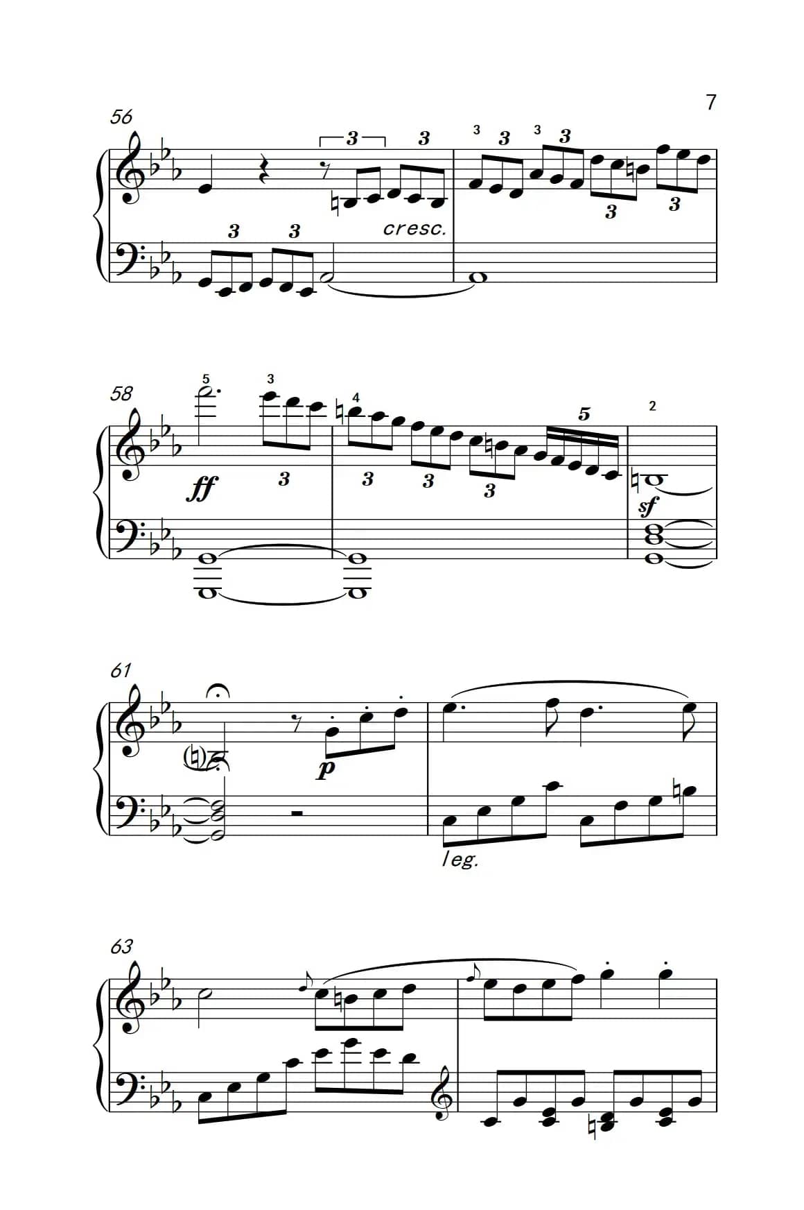 第八钢琴奏鸣曲（悲怆） 快板的回旋曲