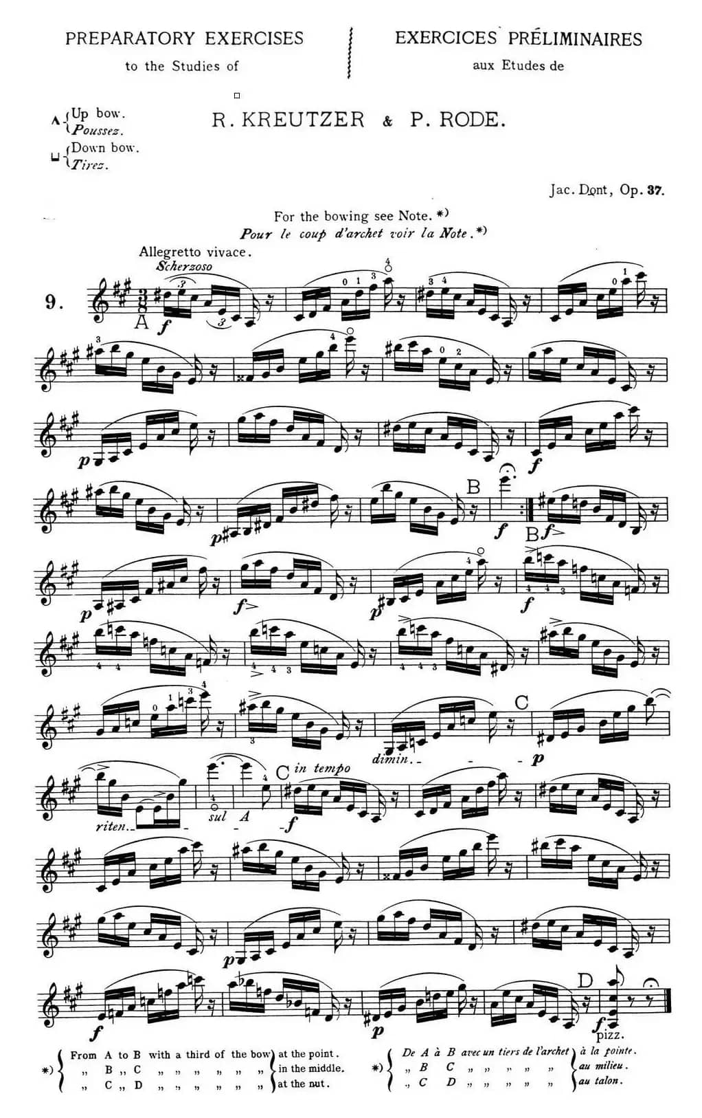 顿特24首小提琴练习曲 作品37—9