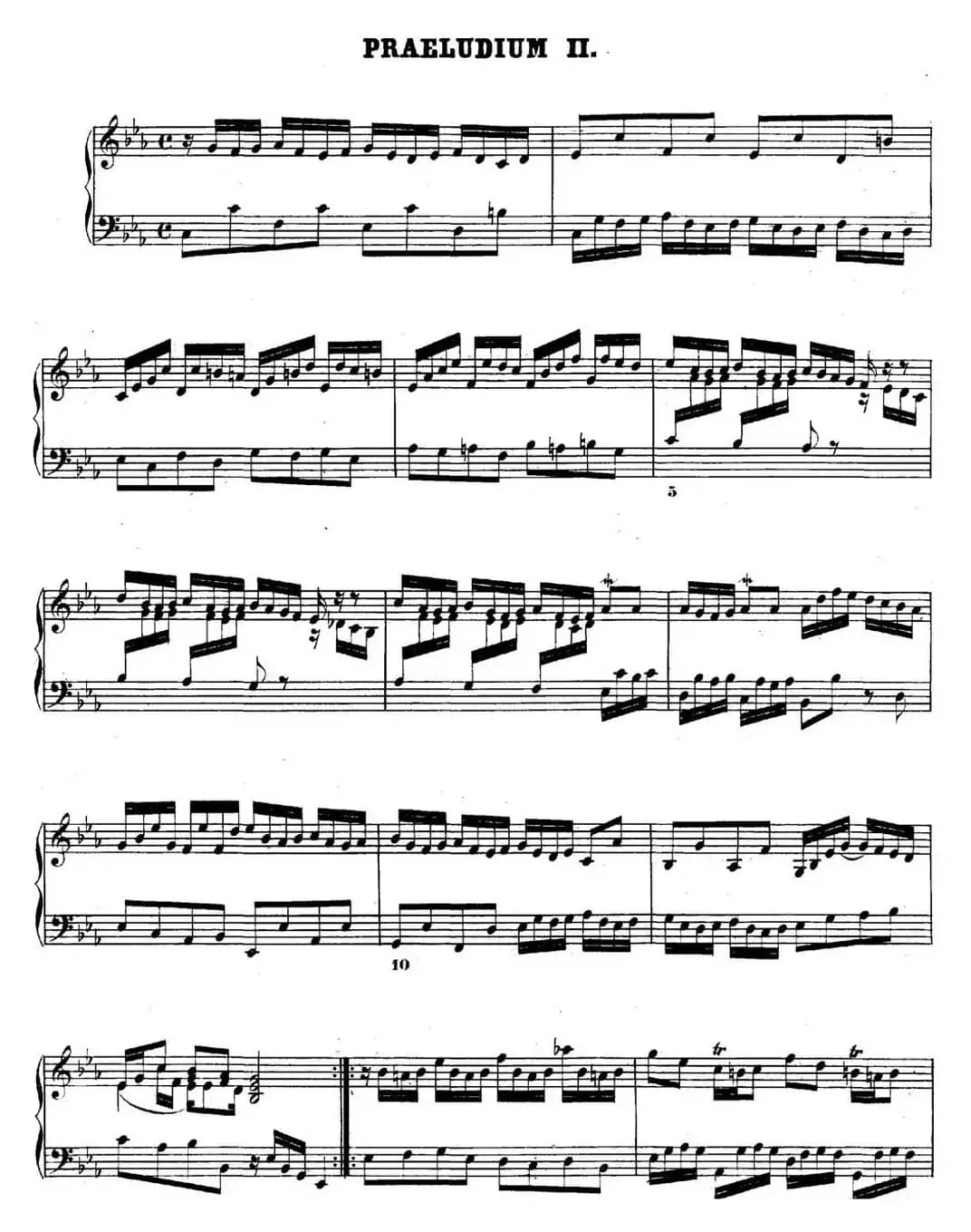 巴赫《平均律钢琴曲集·第二卷》之前奏曲（NO.2）