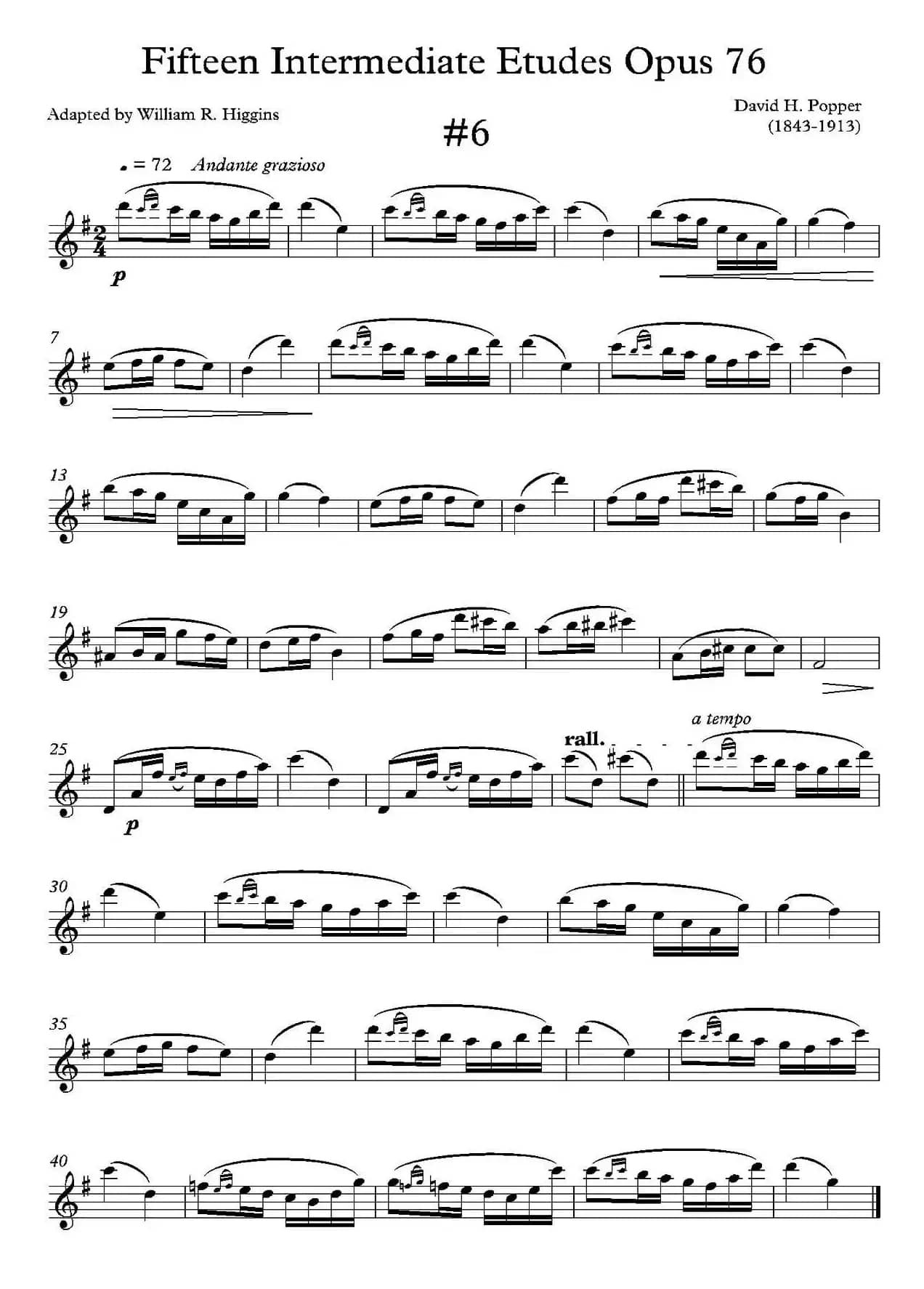 中级练习曲15首 Op76（6）