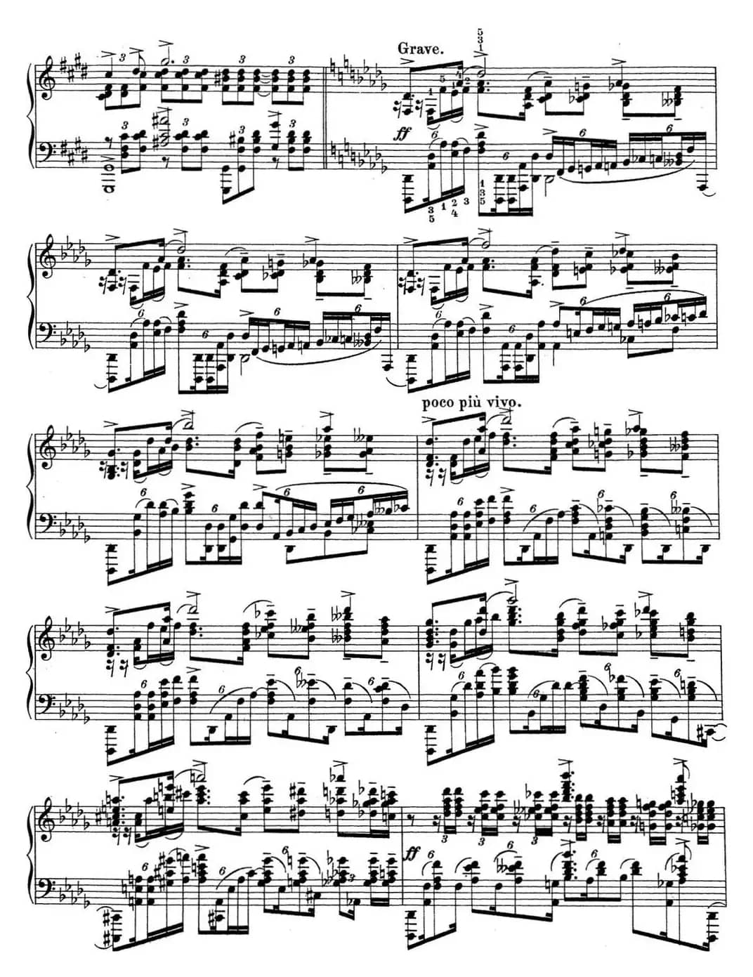 拉赫玛尼诺夫 钢琴前奏曲24 降D大调 Op.32 No.13