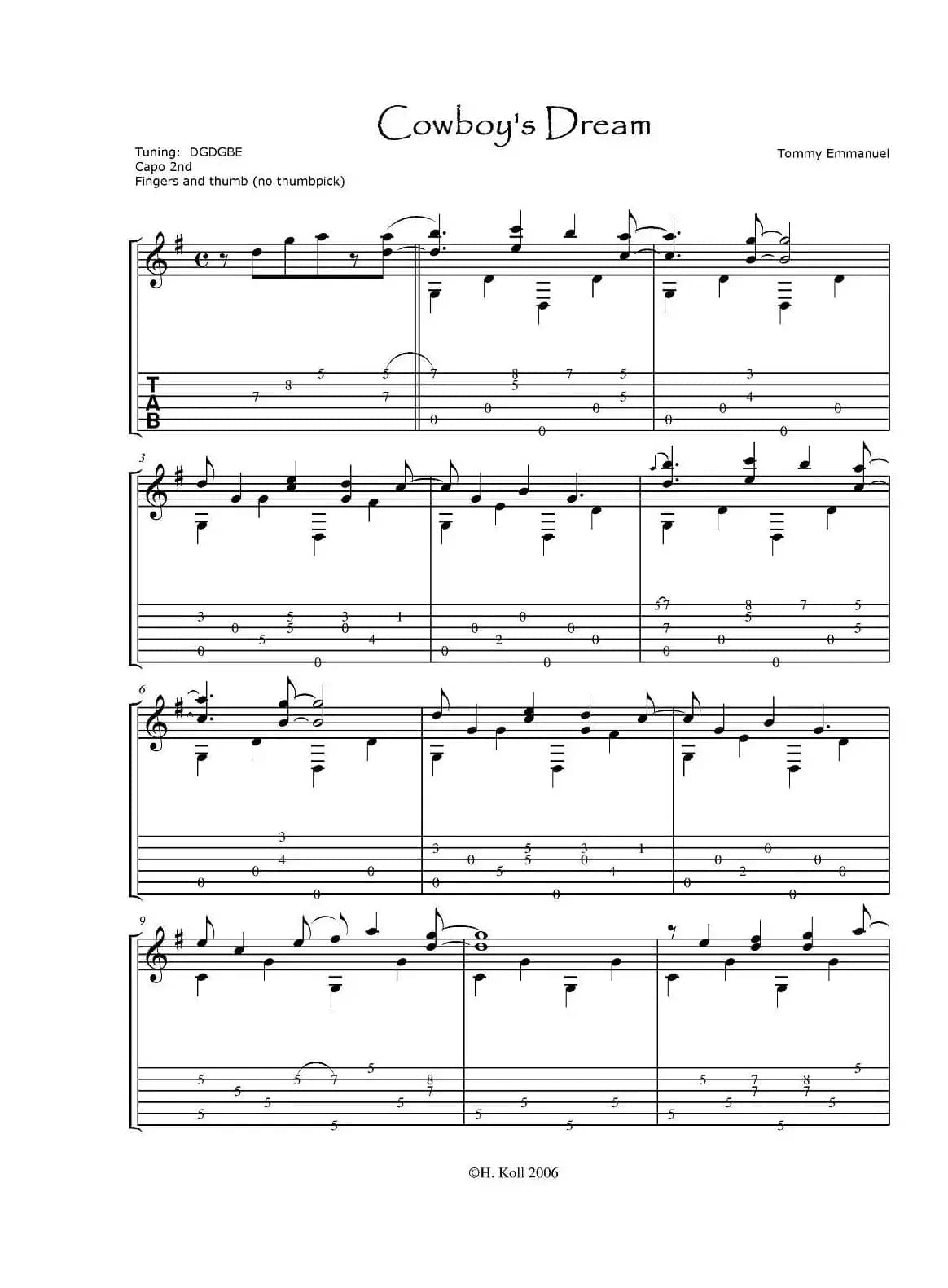 tommy emmanuel：cowboys dream(1)