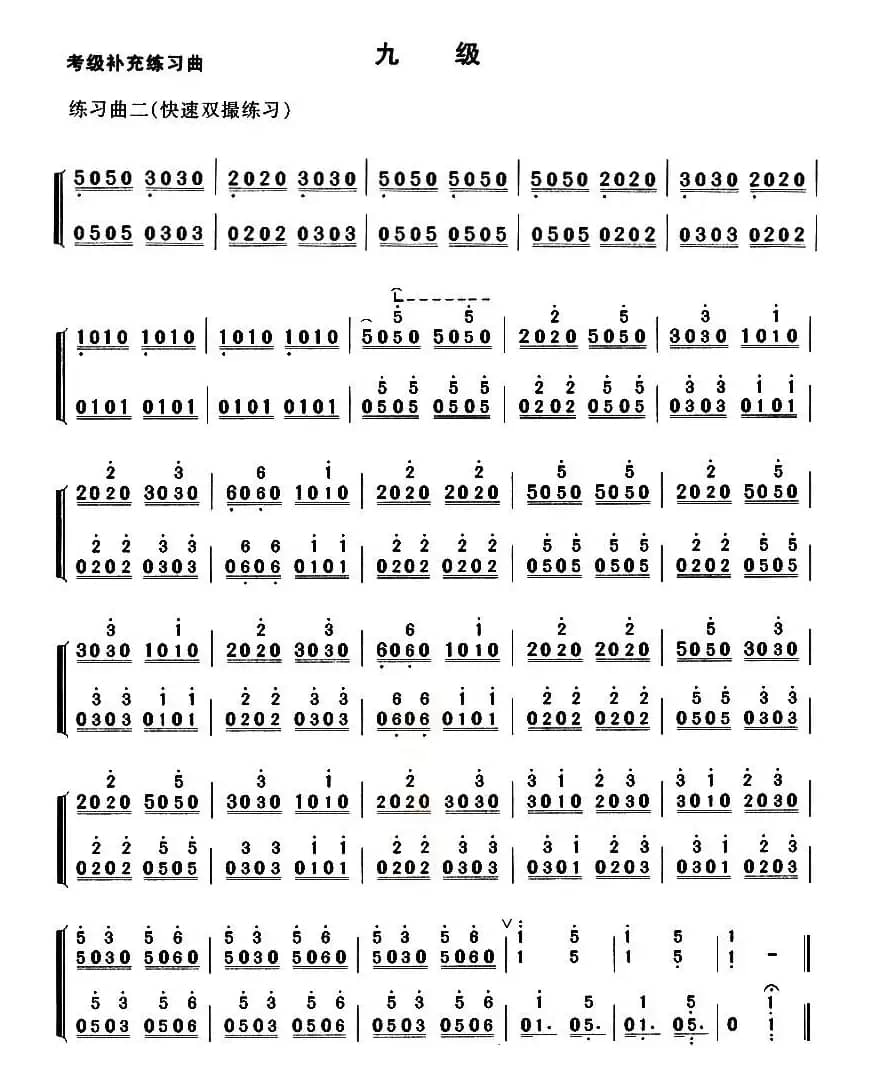 考级补充练习曲（九级）