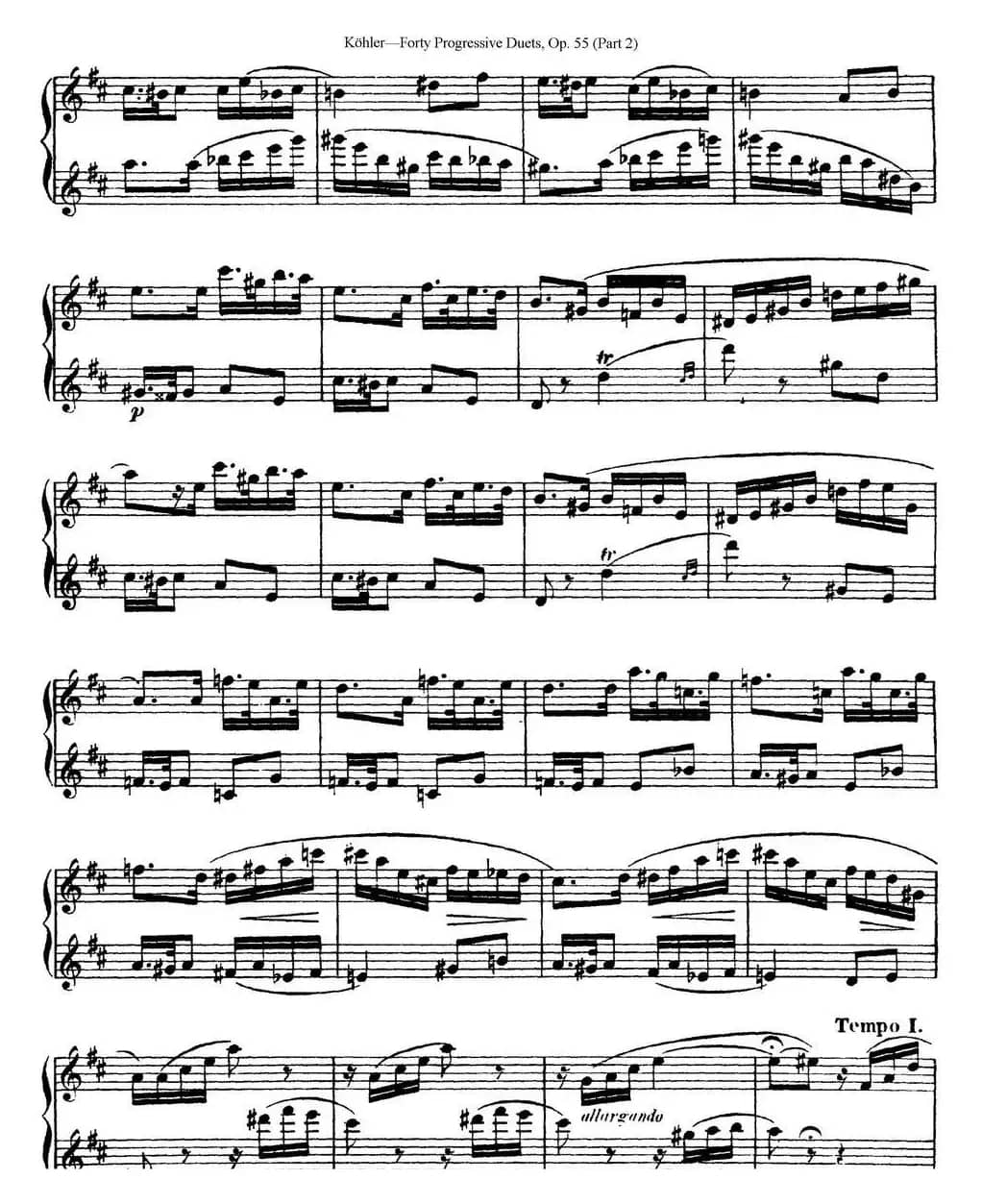 柯勒40首长笛提高练习曲OP.55（二重奏）（NO.15）