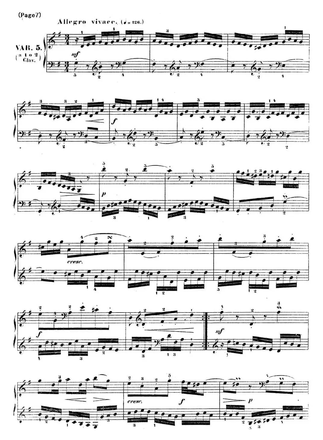 哥德堡变奏曲 巴赫 Goldberg Variationen BWV988