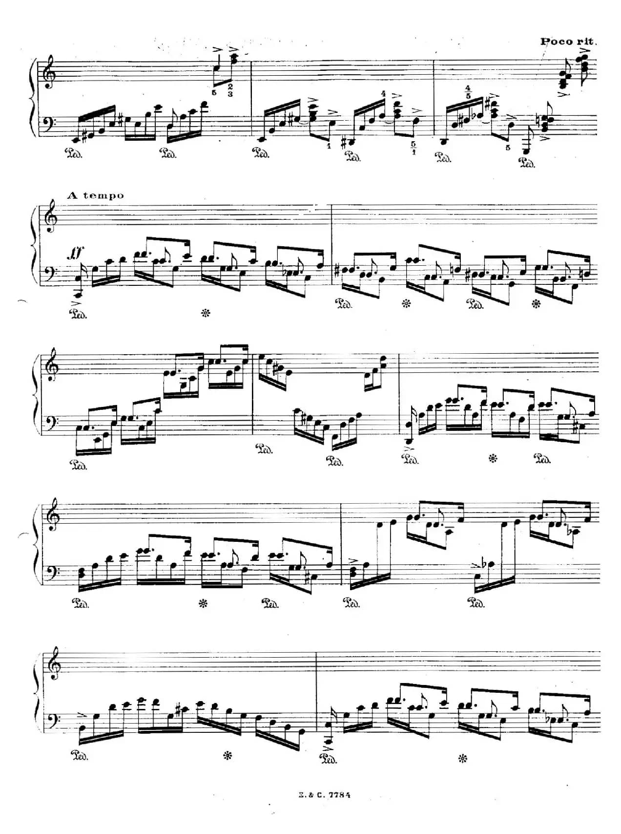 12 Etudes For The Left Hand Op.92 No.1(12首为左手而作的钢琴练习曲)