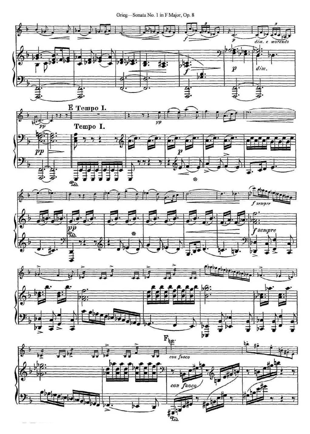 Violin Sonata No.1 Op.3（小提琴+钢琴伴奏）