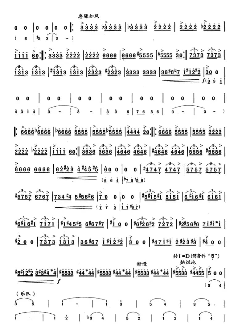 笛箫十级考级曲目：阿诗玛叙事诗