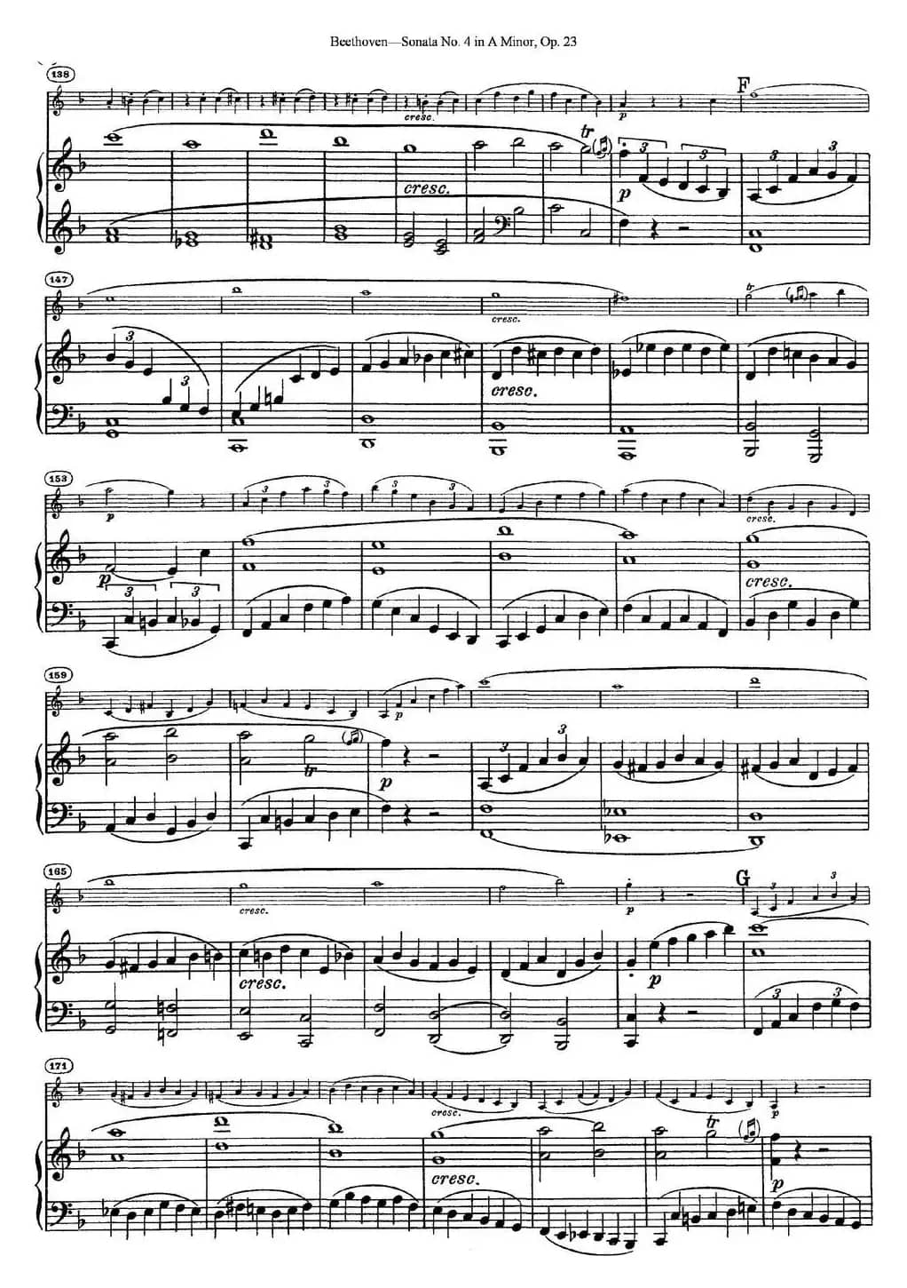 Violin Sonata No.4 in A Minor Op.23（小提琴+钢琴伴奏）