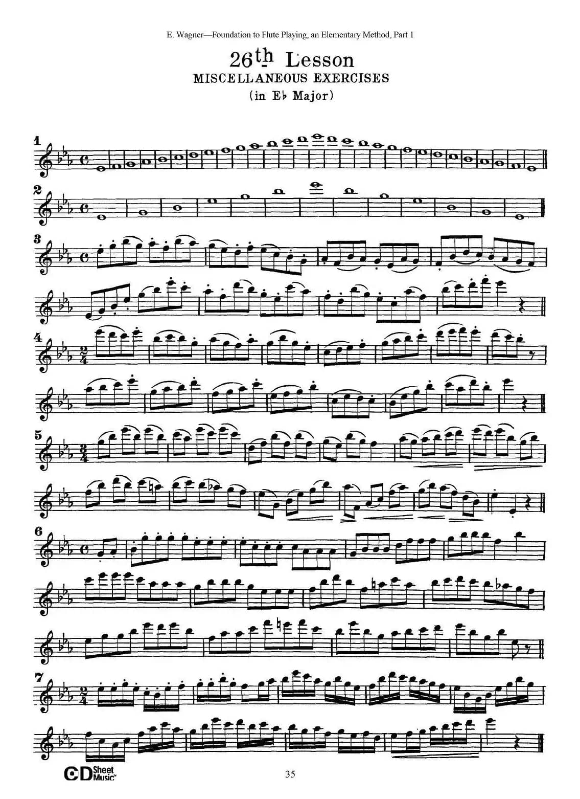 长笛演奏基础教程练习（21—30）