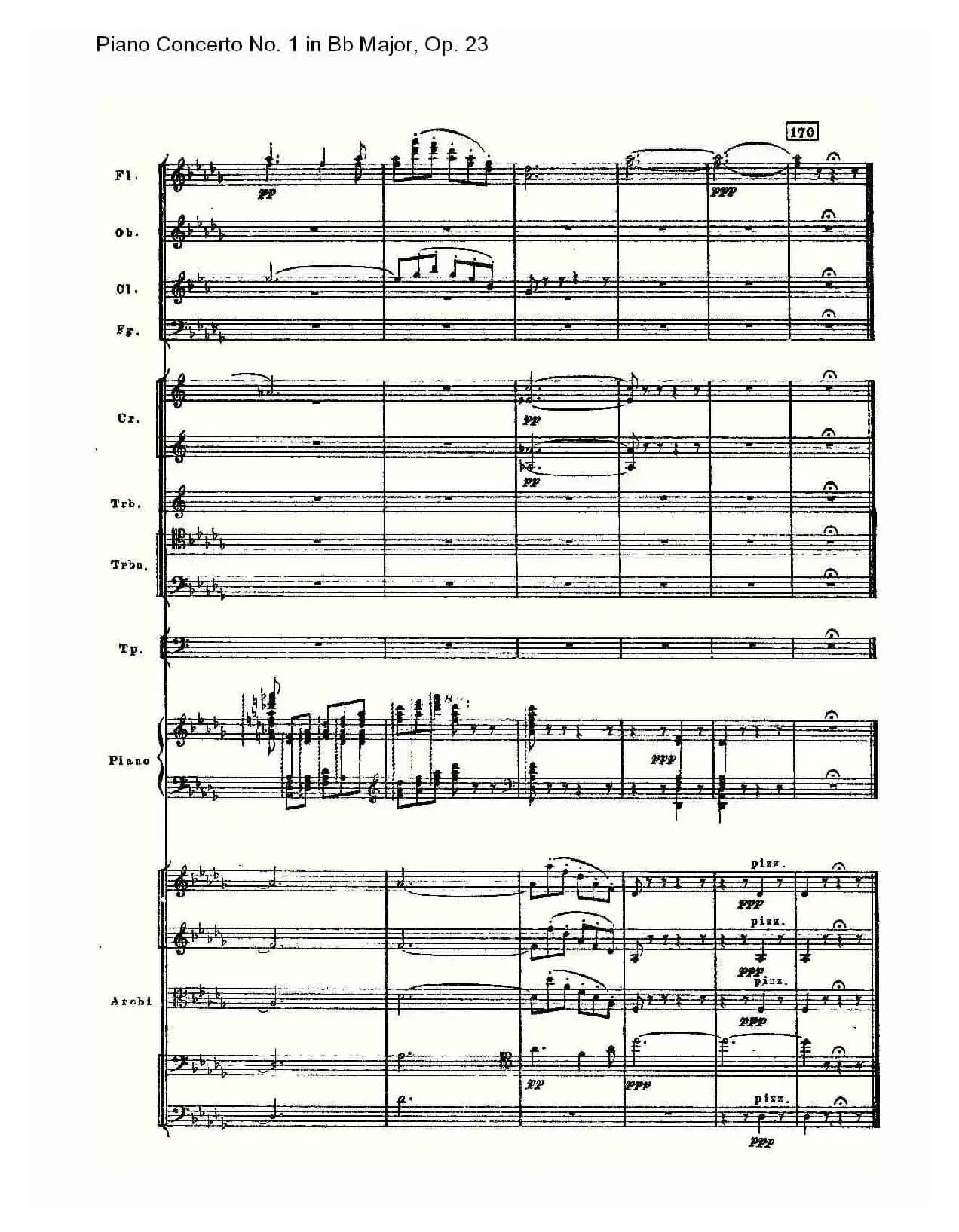 Bb大调第一钢琴协奏曲,Op.23第二乐章