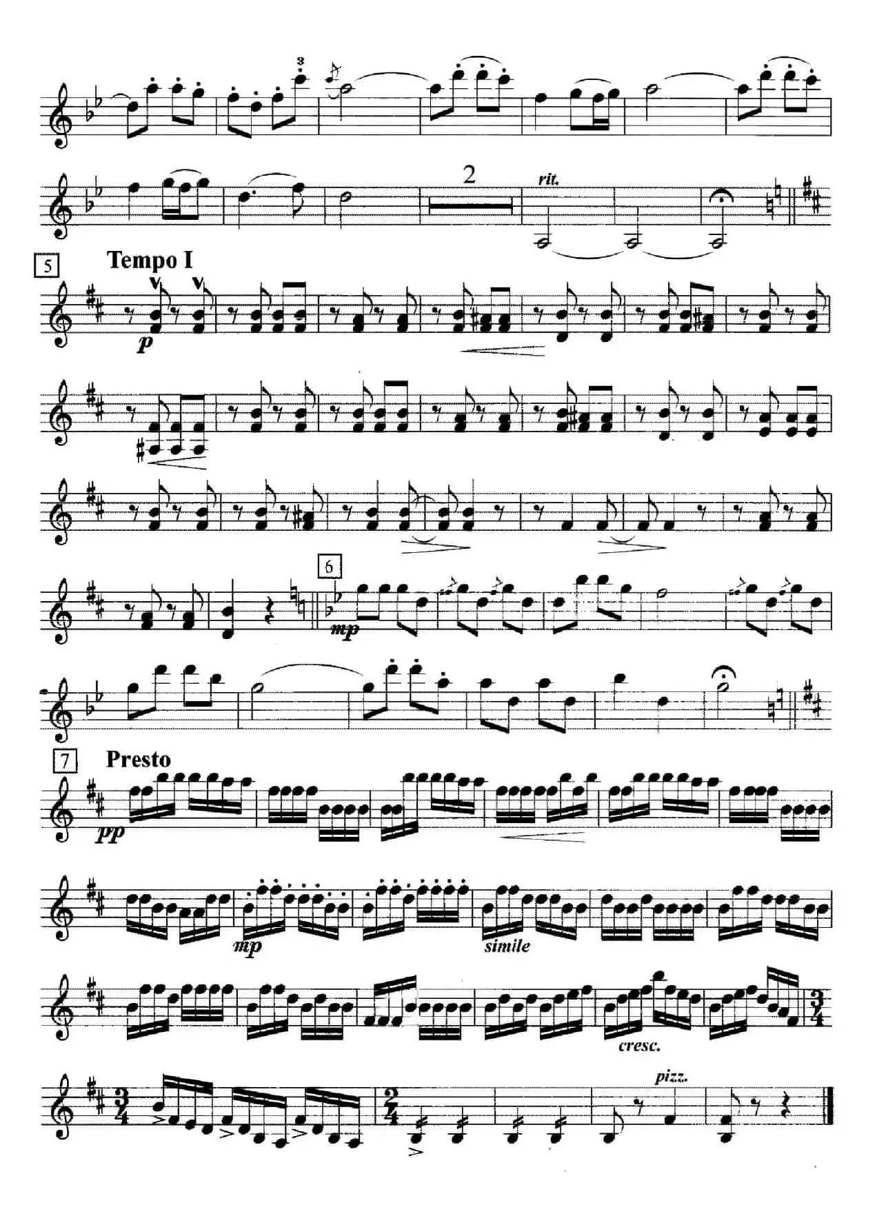 巧姑娘（弦乐四重奏第二小提琴分谱）