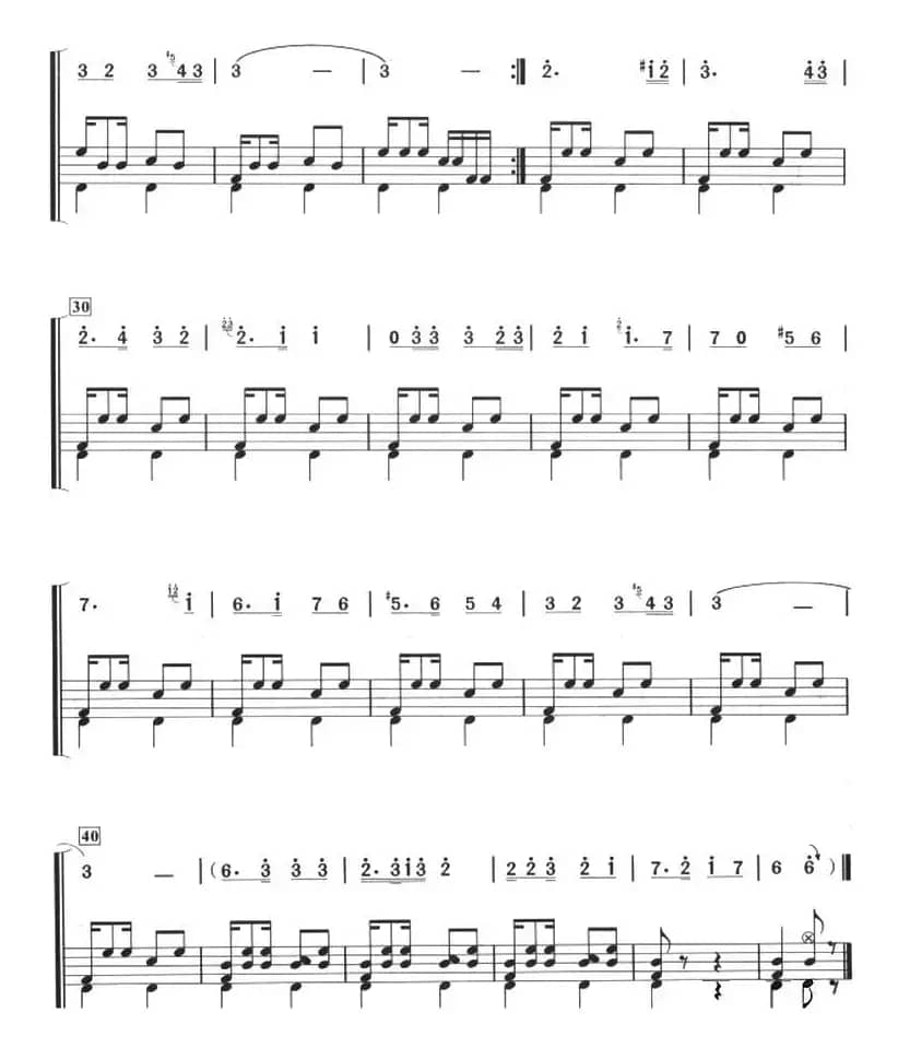 花儿为什么这样红（架子鼓、主旋律+鼓谱）